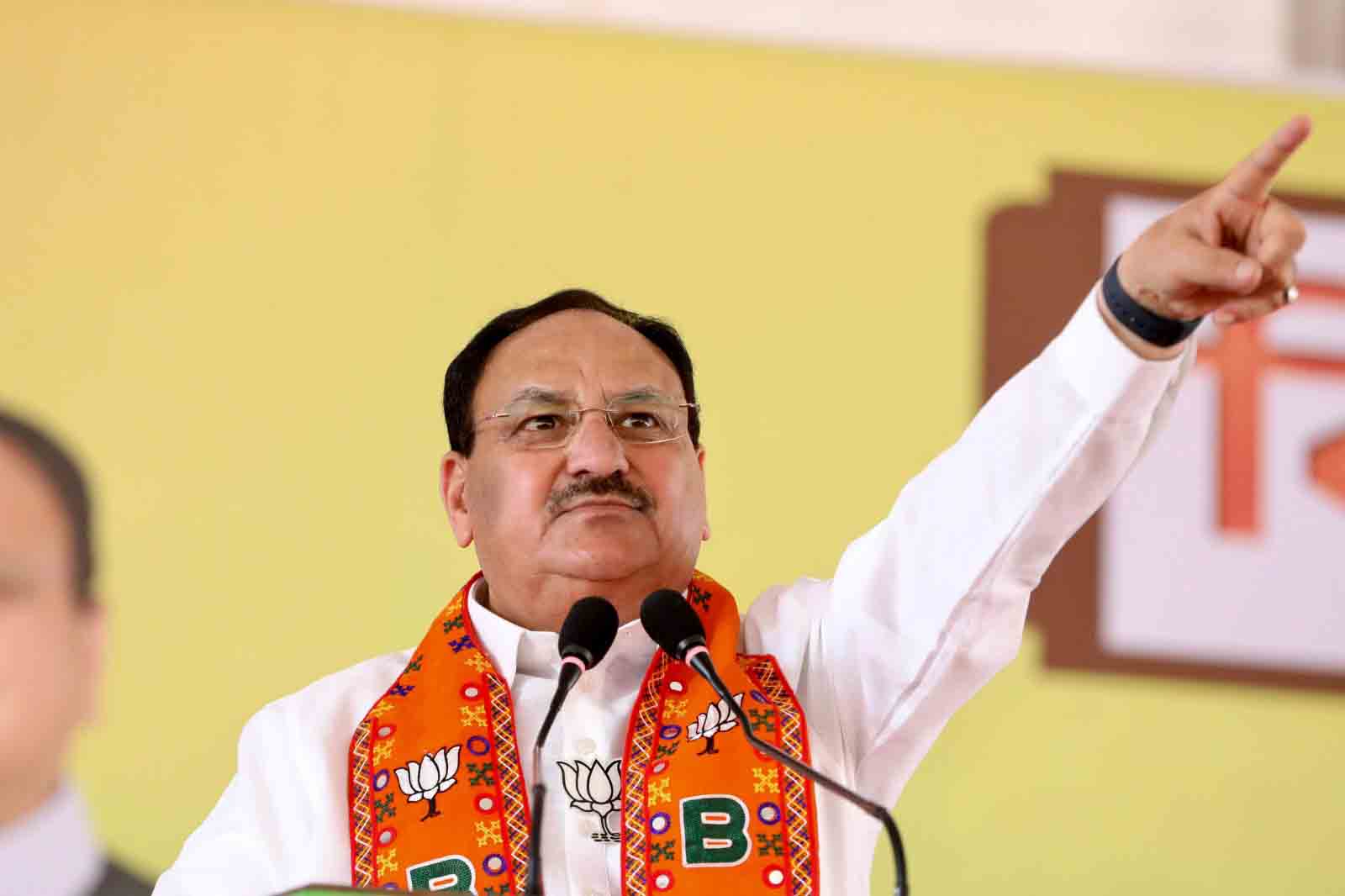 BJP National President Shri J.P. Nadda addressing a public rally at Bagula ITI College Ground, Ranaghat, Nadia (West Bengal)