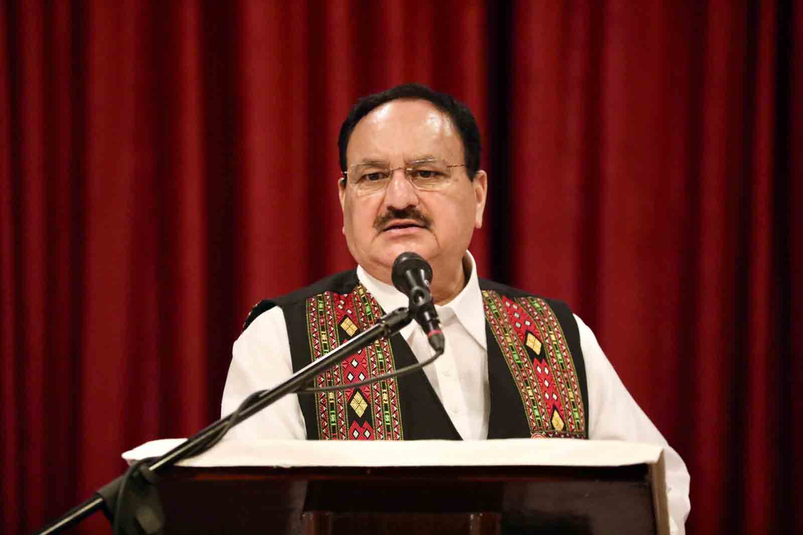 BJP National President Shri J.P. Nadda addressing cluster meeting in Chumoukedima (Nagaland)