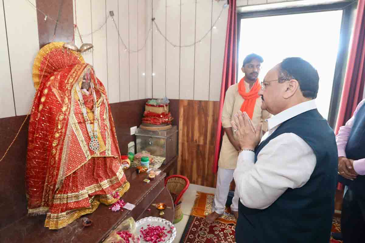 BJP National President Shri J.P. Nadda offered prayers at "Maa Naina Devi Mandir" in Bilaspur (Himachal Pradesh)