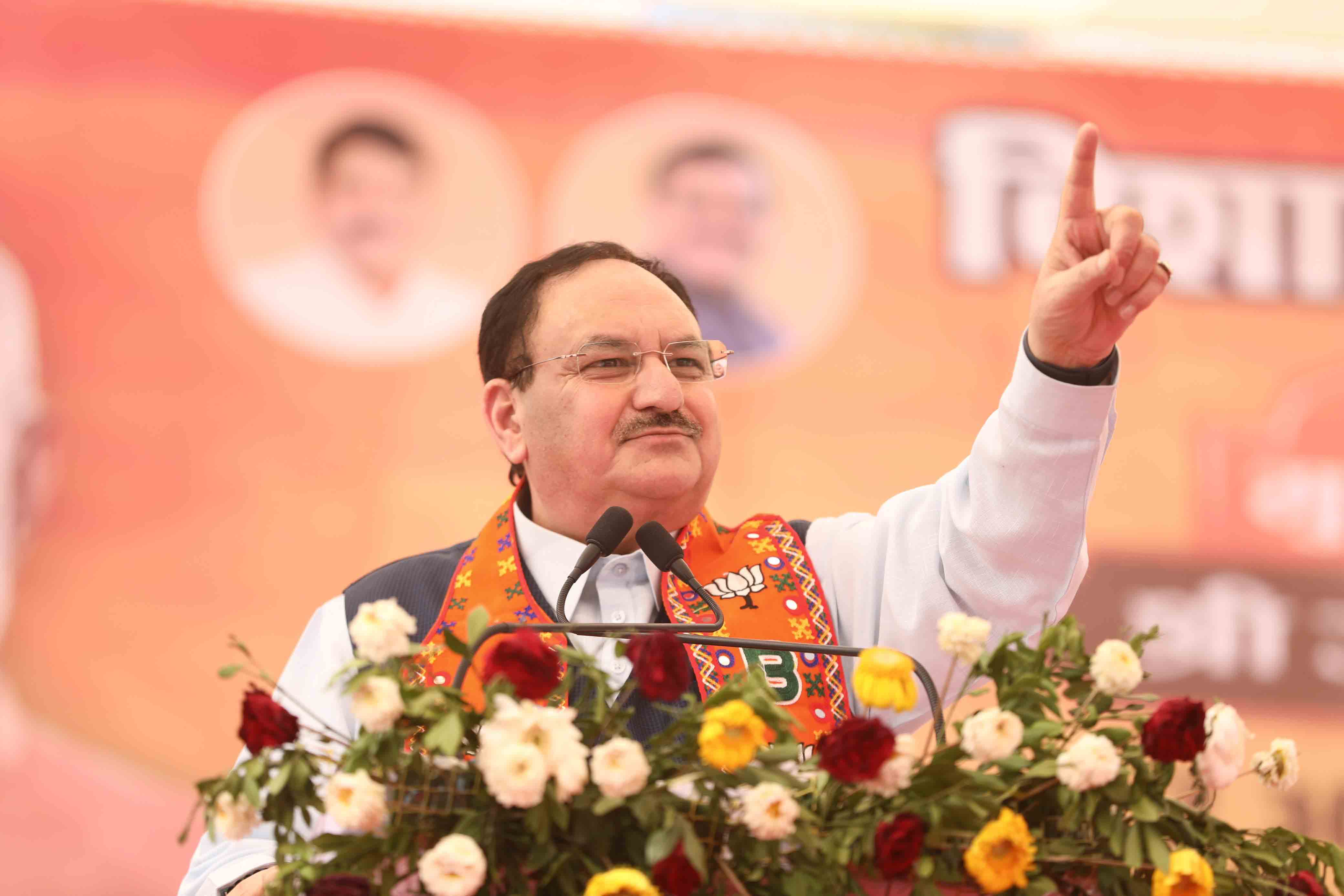 BJP National President Shri J.P. Nadda while addressing public rally in Shahdol (Madhya Pradesh)