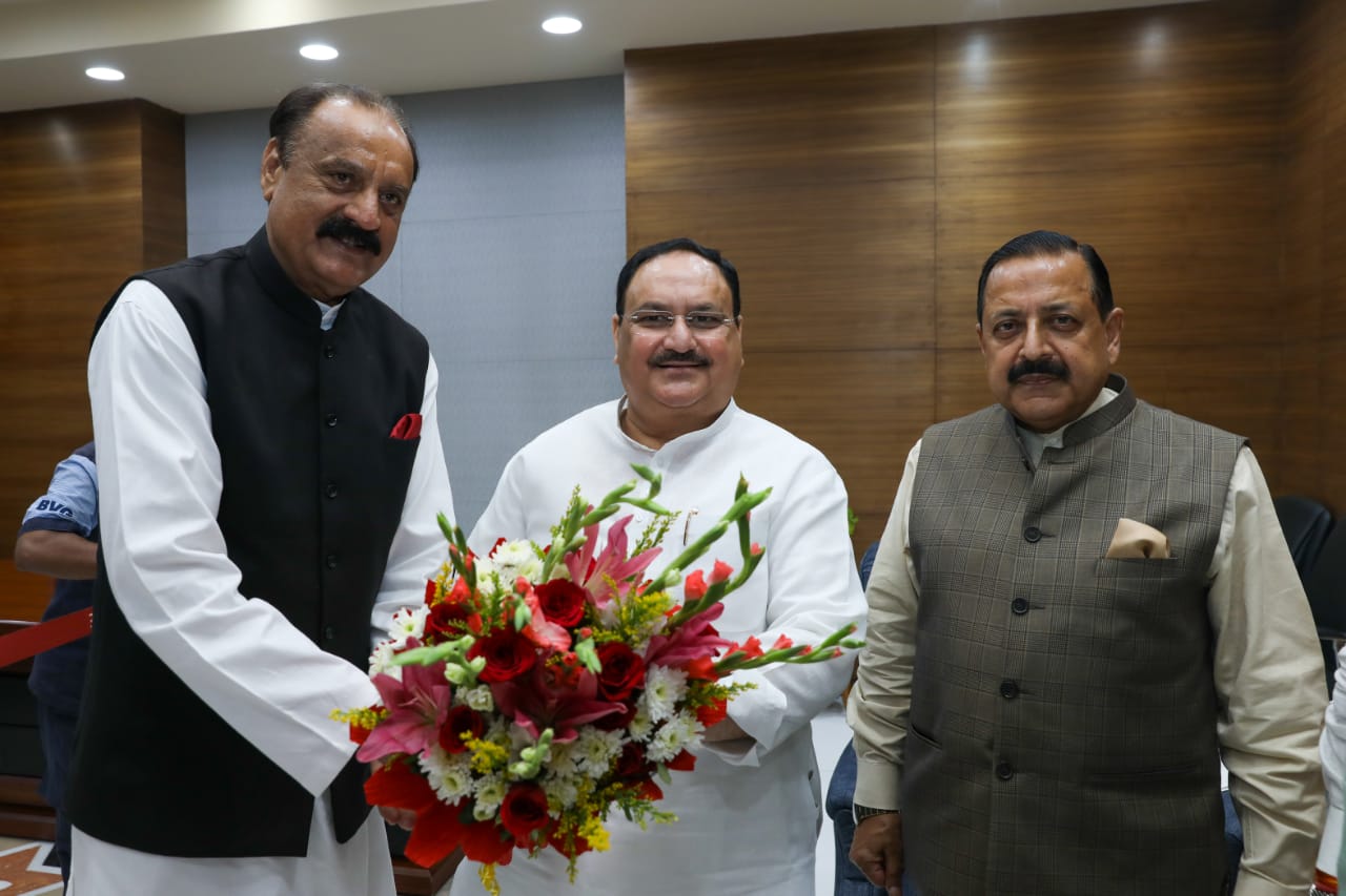  Shri Devendra Singh Rana and Shri Surjeet Singh Salathia met BJP National President Shri J.P. Nadda after joining BJP