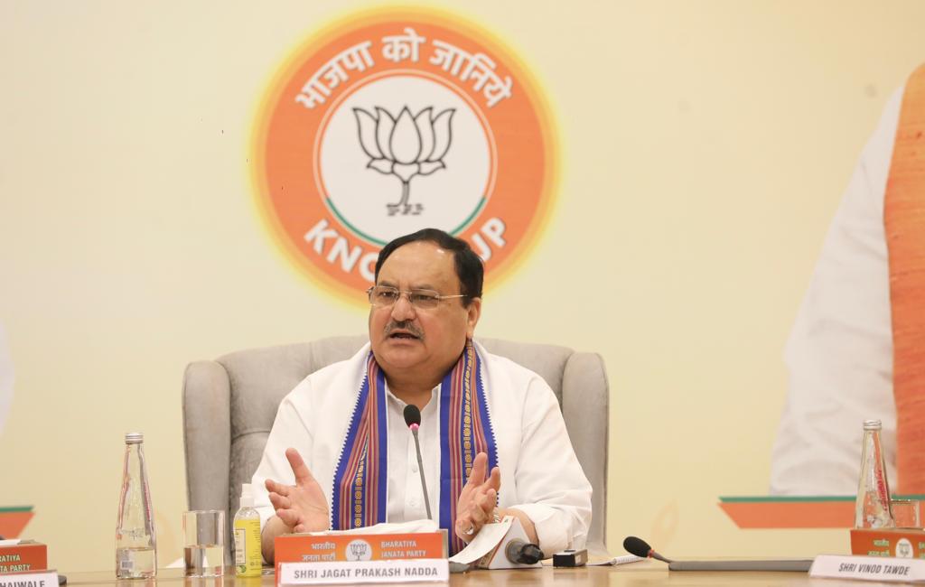 Hon'ble BJP National President Shri J.P. Nadda interacted with a group of Head of Missions (Ambassadors/High Commissioners) to India (5thPhase) at BJP HQ 6A, DDU Marg, New Delhi.  