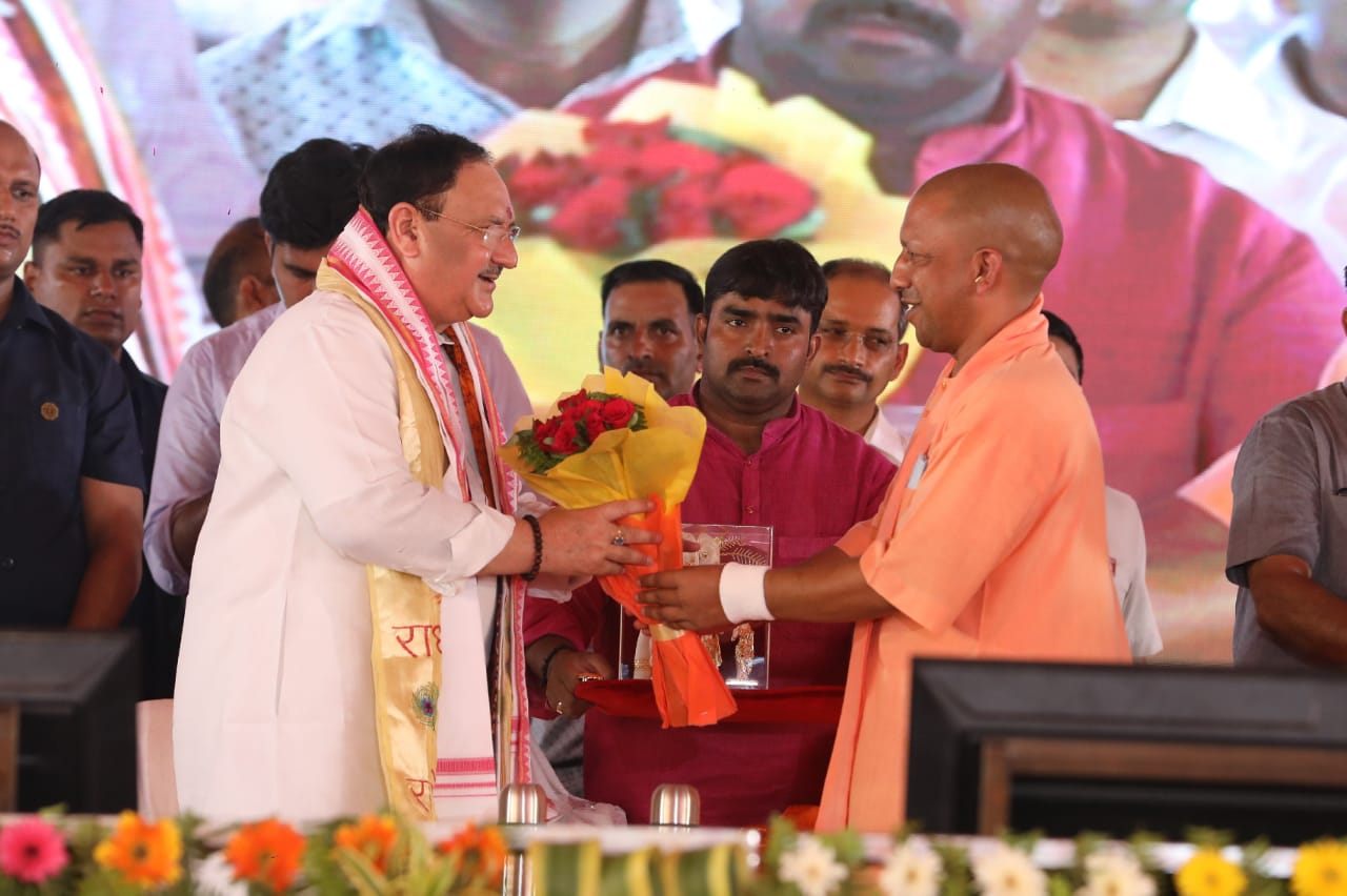  BJP National President Shri J.P. Nadda addressing Garib Kalyan Sabha in Gorakhpur (Uttar Pradesh)