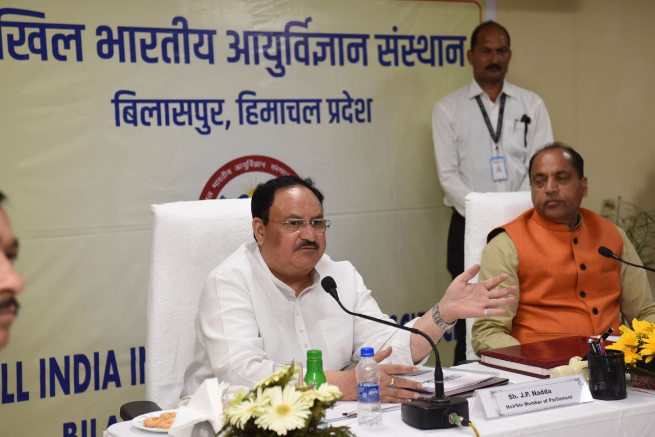 BJP National President Shri J.P. Nadda visited AIIMS, Kothipura, Bilaspur (Himachal Pradesh)