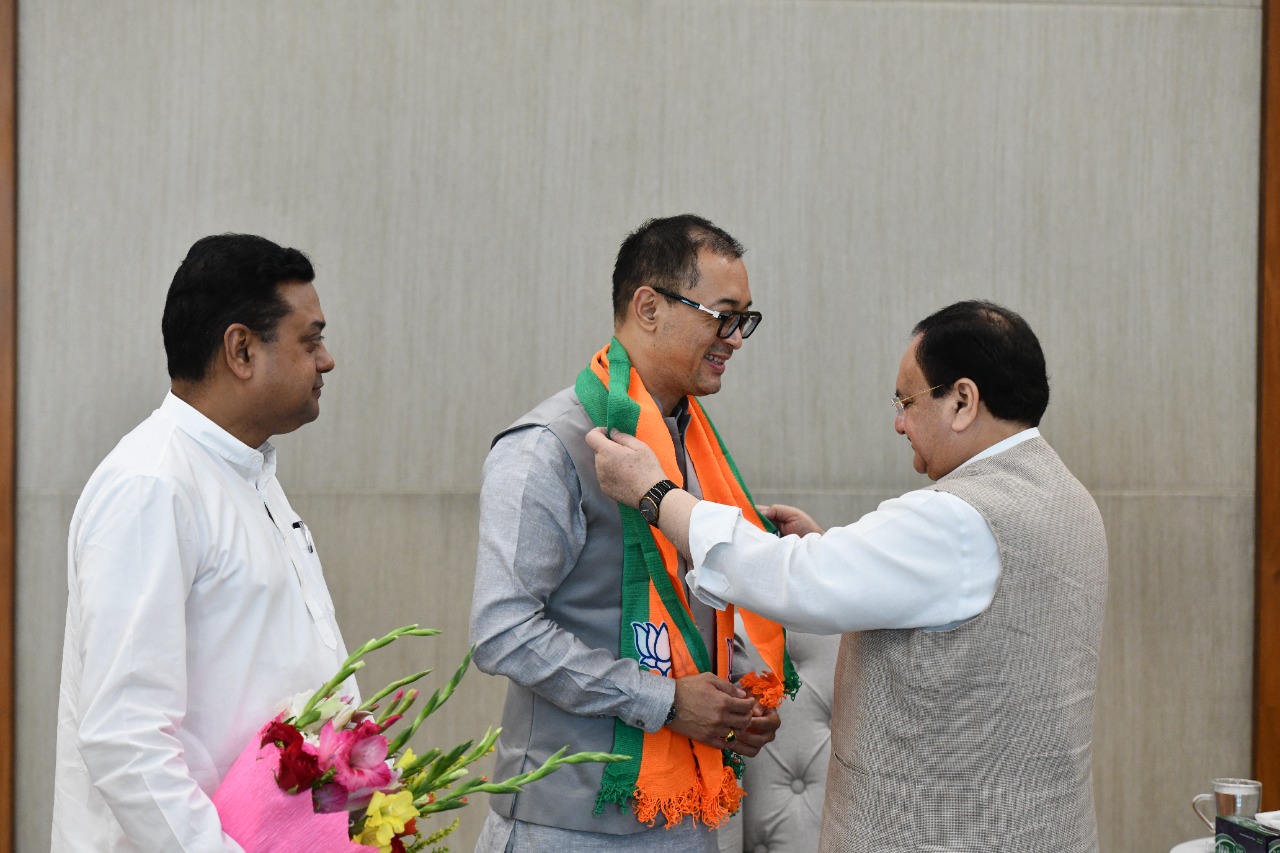 Photographs : Shri Yamthong Haokip, Ex MLA from Saikul Assembly (Manipur) called upon Hon'ble BJP National President Shri J.P. Nadda ji after joining BJP in New Delhi