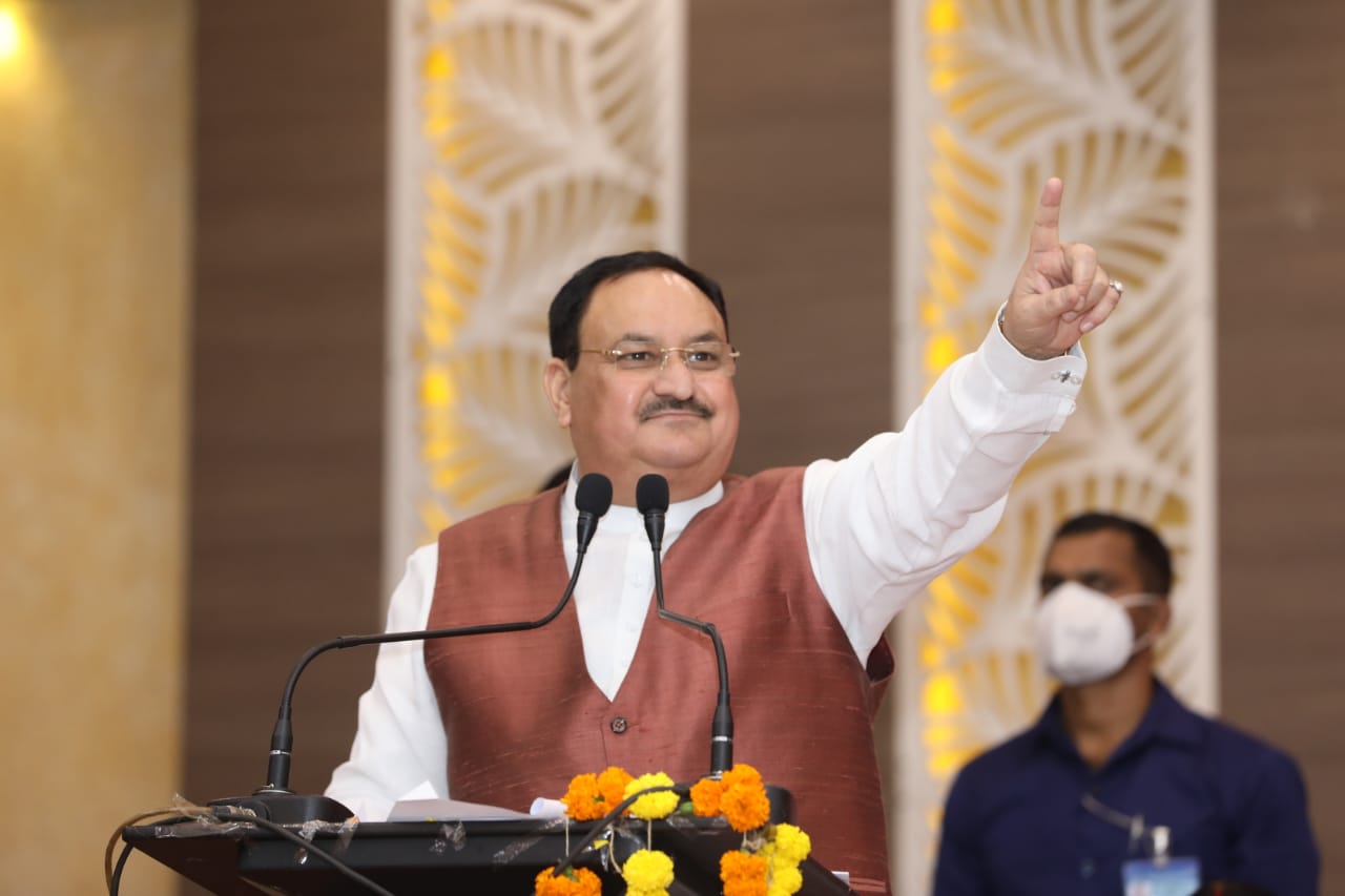 Hon'ble BJP National President Shri J.P. Nadda while addressing Bengali Samaj Sammelan in Rudrapur (Uttarakhand)