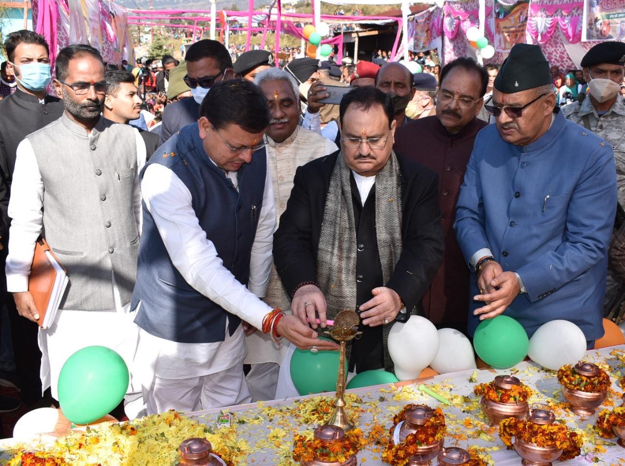 Hon'ble BJP National President Shri J.P. Nadda while addressing "Shaheed Samman Yatra" in Sawad, Chamoli (Uttarakhand)