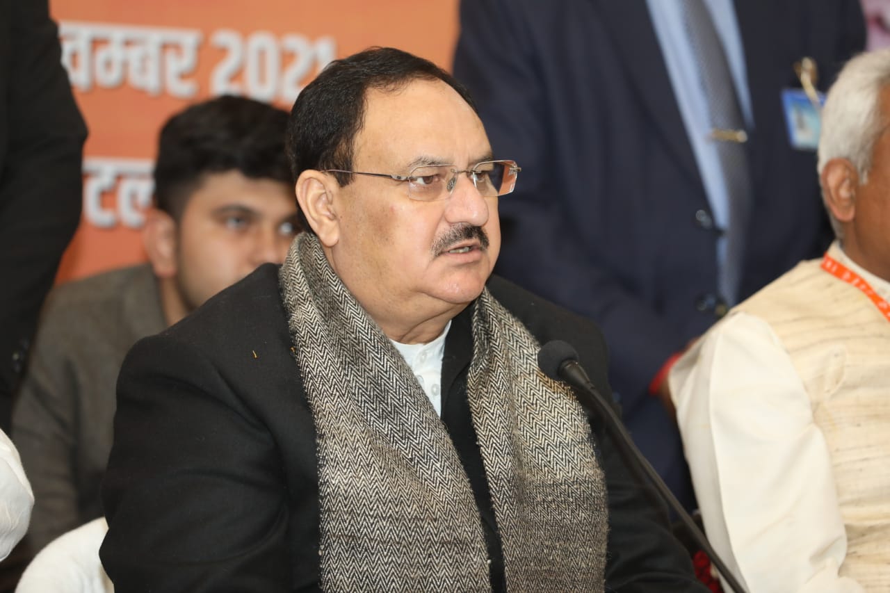 Photographs : BJP National President Shri J.P. Nadda addressing Vidhan Sabha Core Group Meeting of Bageshwar & Pithoragarh Janpad, Almora (Uttarakhand).