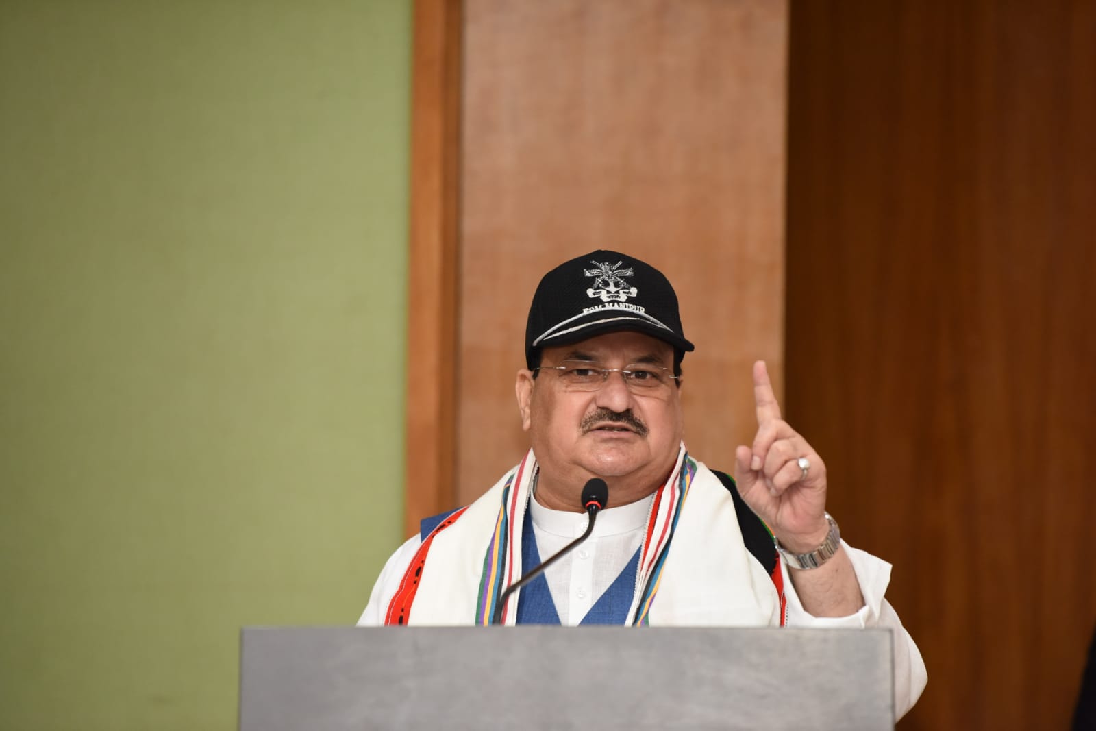 Hon'ble BJP National President Shri J.P. Nadda interacting with Ex-Servicemen at Hotel Classic Grande Imphal (Manipur)