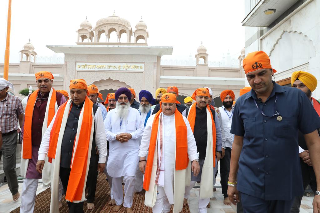 Hon’ble BJP National President Shri J.P. Nadda offered prayers at Paonta Sahib Gurudwara (Himachal Pradesh)