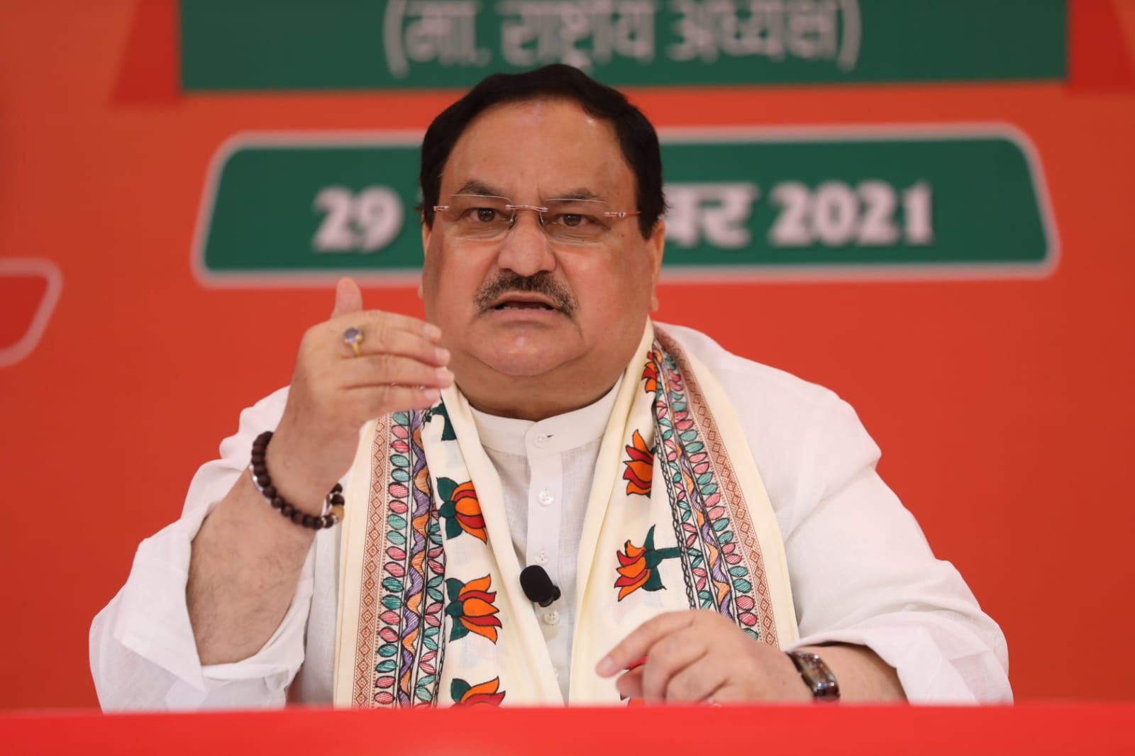 Hon'ble BJP National President Shri J.P. Nadda while addressing Shakti Kendra conveners & Incharges of Uttarakhand BJP virtually