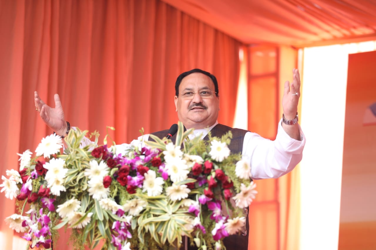 Photographs : Hon'ble BJP National President Shri J.P. Nadda while inaugurating BJP Kanpur regional office & 7 District Offices virtually