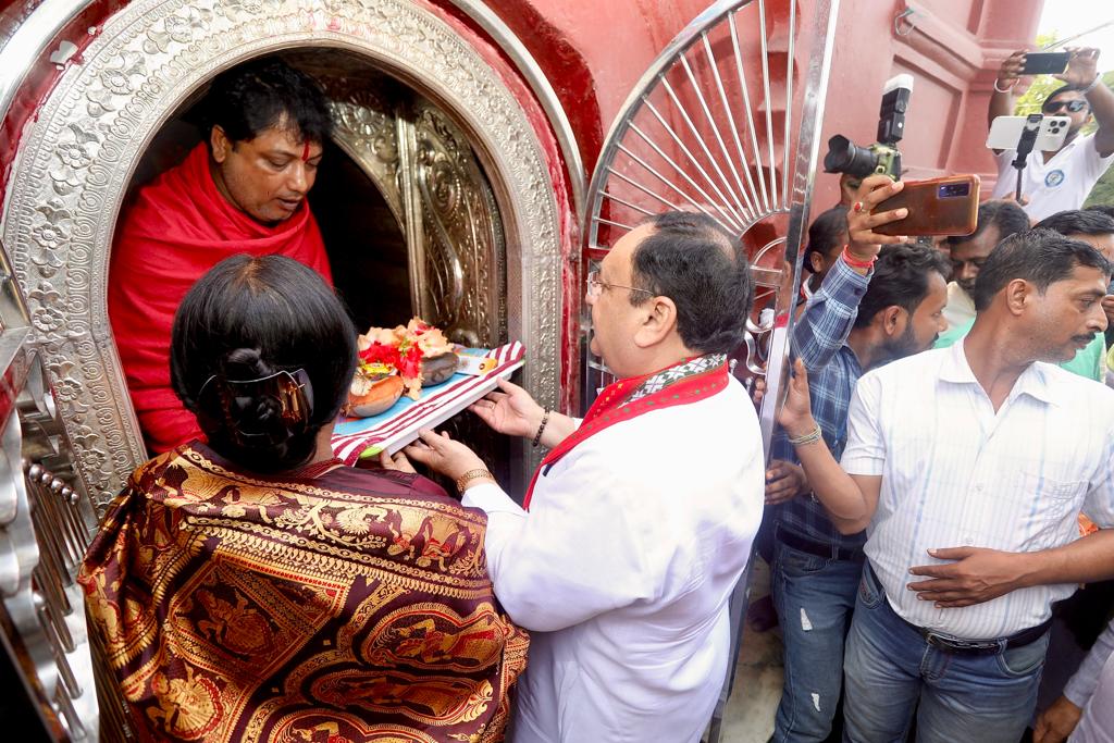 Hon’ble BJP National President Shri J.P. Nadda offered prayers at Matabari Temple in Udaipur (Tripura)