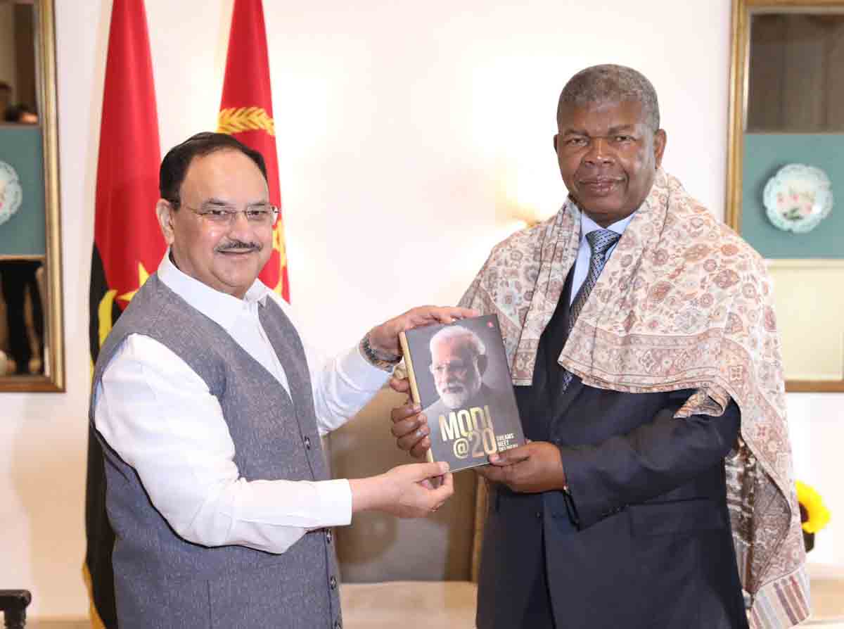 Hon’ble BJP National President and Union Minister of Health & Family Welfare, Chemicals & Fertilisers Shri Jagat Prakash Nadda met with Hon’ble President of the Republic of Angola, H.E. Mr. Joao Manuel Goncalves Lourenco