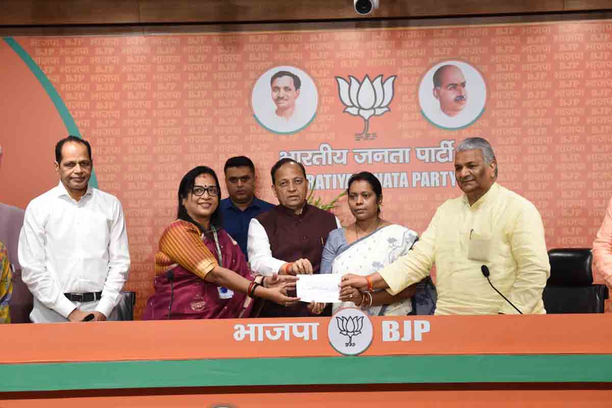 Former BJD MP Smt Mamata Mohanta has joined the Bharatiya Janata Party