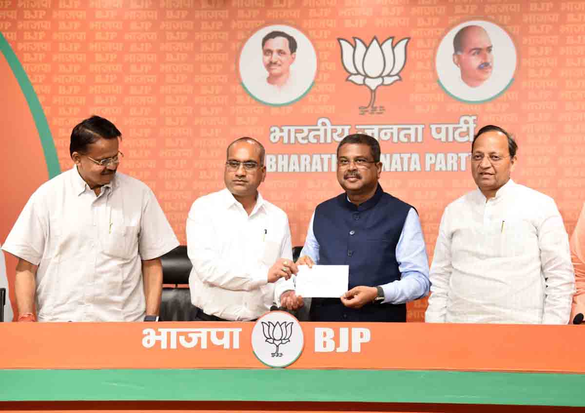 MP Shri Sujeet Kumar joins BJP at party headquarters in New Delhi.