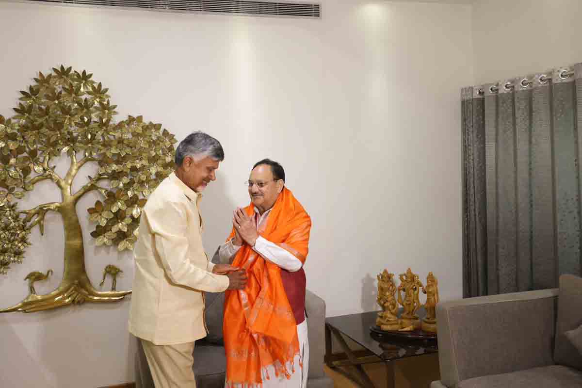 Hon'ble BJP National President & Union Minister Shri J.P. Nadda met TDP Chief Shri N. Chandrababu Naidu