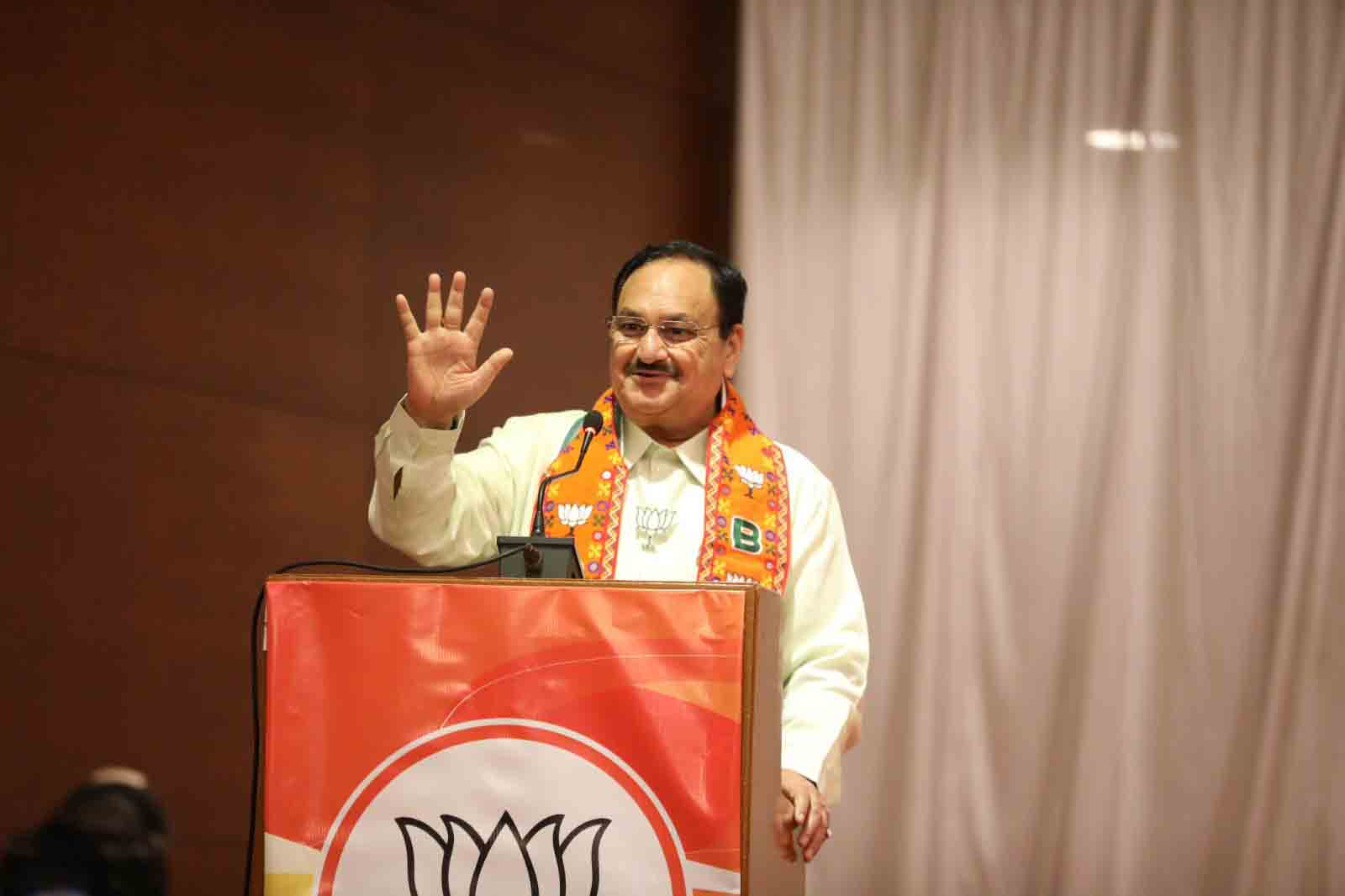 Hon'ble BJP National President Shri J.P. Nadda addressing Community Leader Meeting in Hubballi, Dharwad (Karnataka)