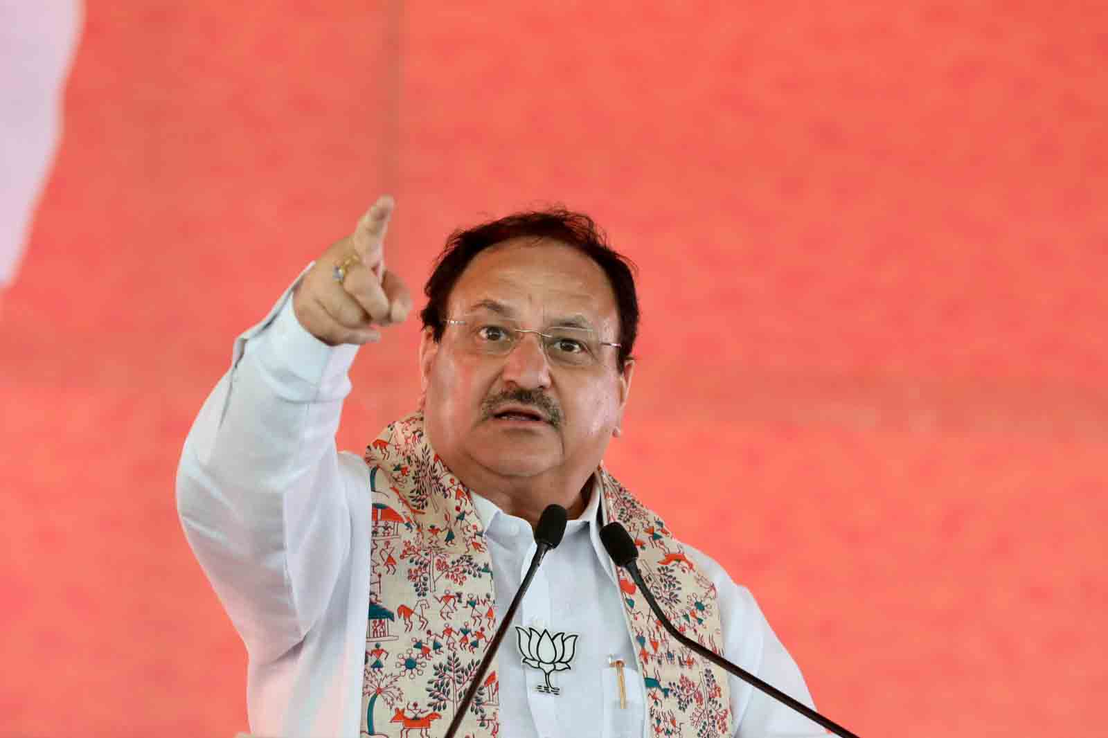 Hon'ble BJP National President Shri J.P. Nadda addressing a public rally at Bhagwan High School, Gogri Jamalpur, Khagaraia (Bihar)