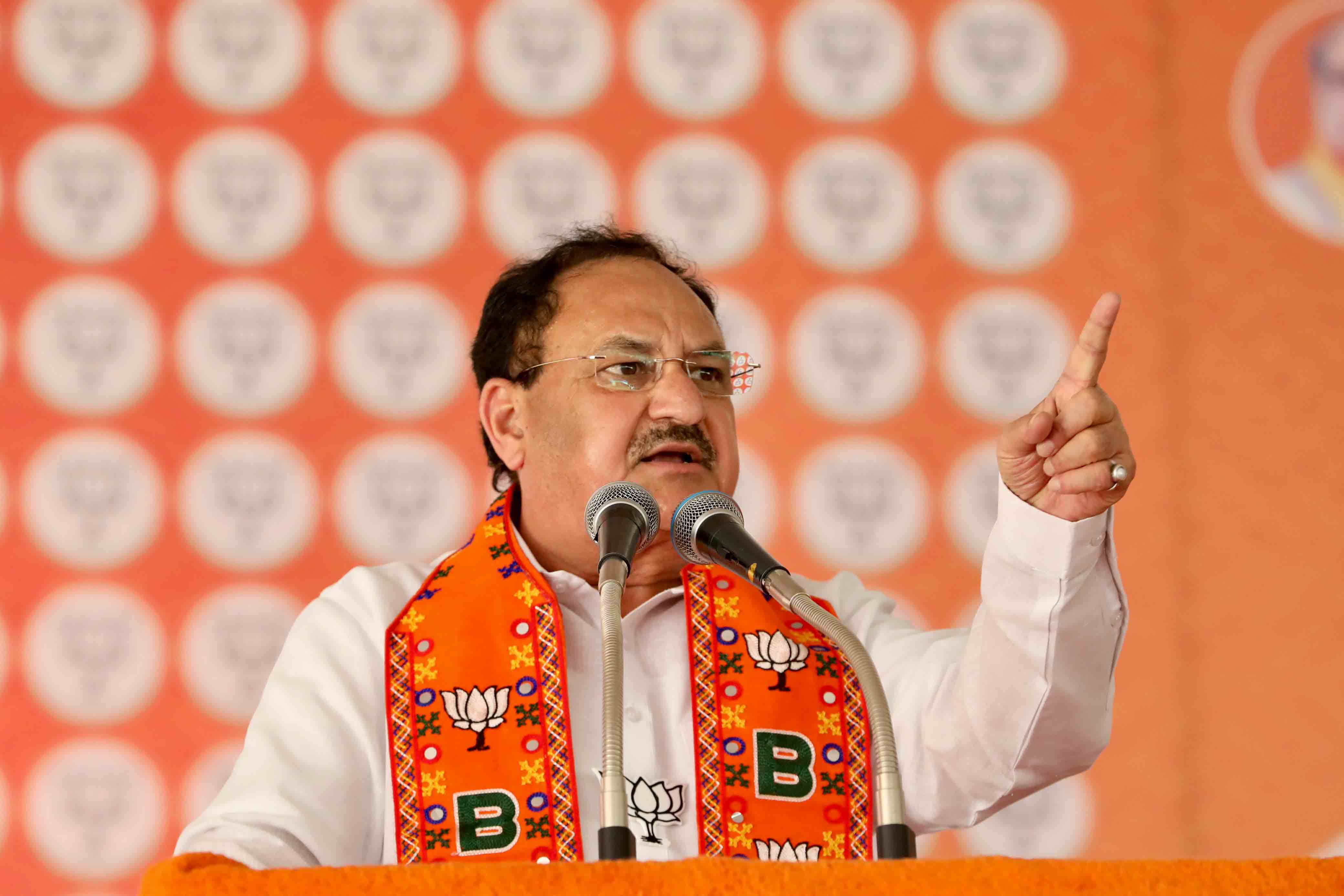 Hon'ble BJP National President Shri J.P. Nadda addressing a public rally at Kisan Inter College, Sukhpura (Kushinagar) Uttar Pradesh