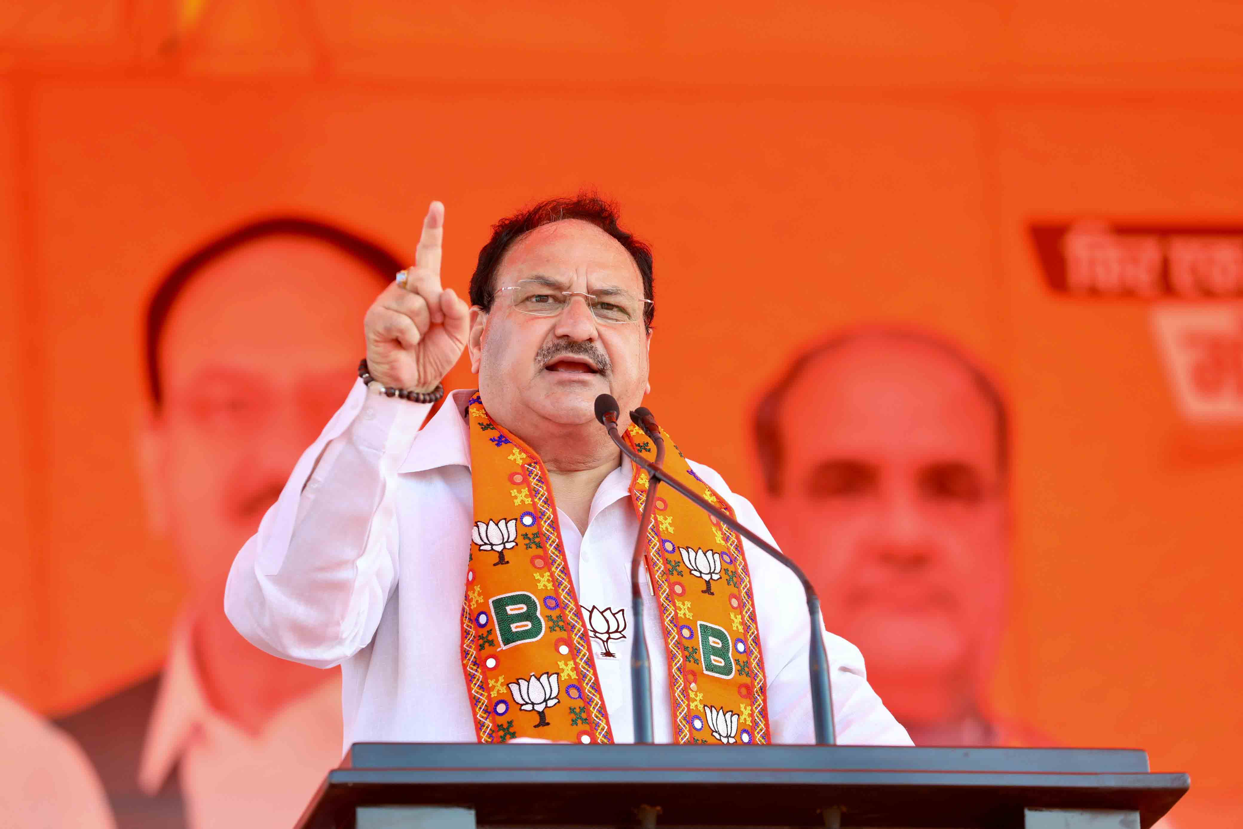 Hon'ble BJP National President Shri J.P. Nadda addressing a public rally at Jiyar Swami Yagra Sthal Janari, Dubhar (Ballia) Uttar Pradesh