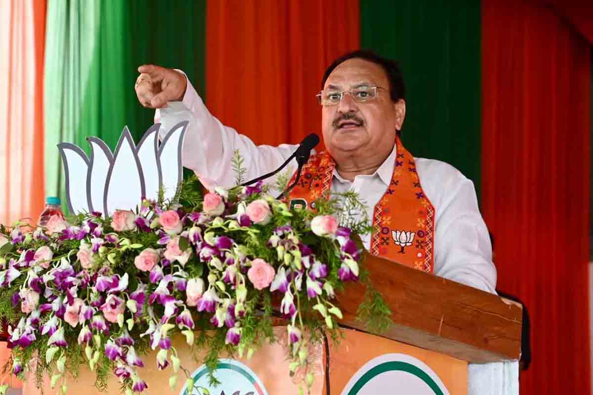 Hon'ble BJP National President Shri J.P. Nadda addressing a public rally in Arrah (Bihar)