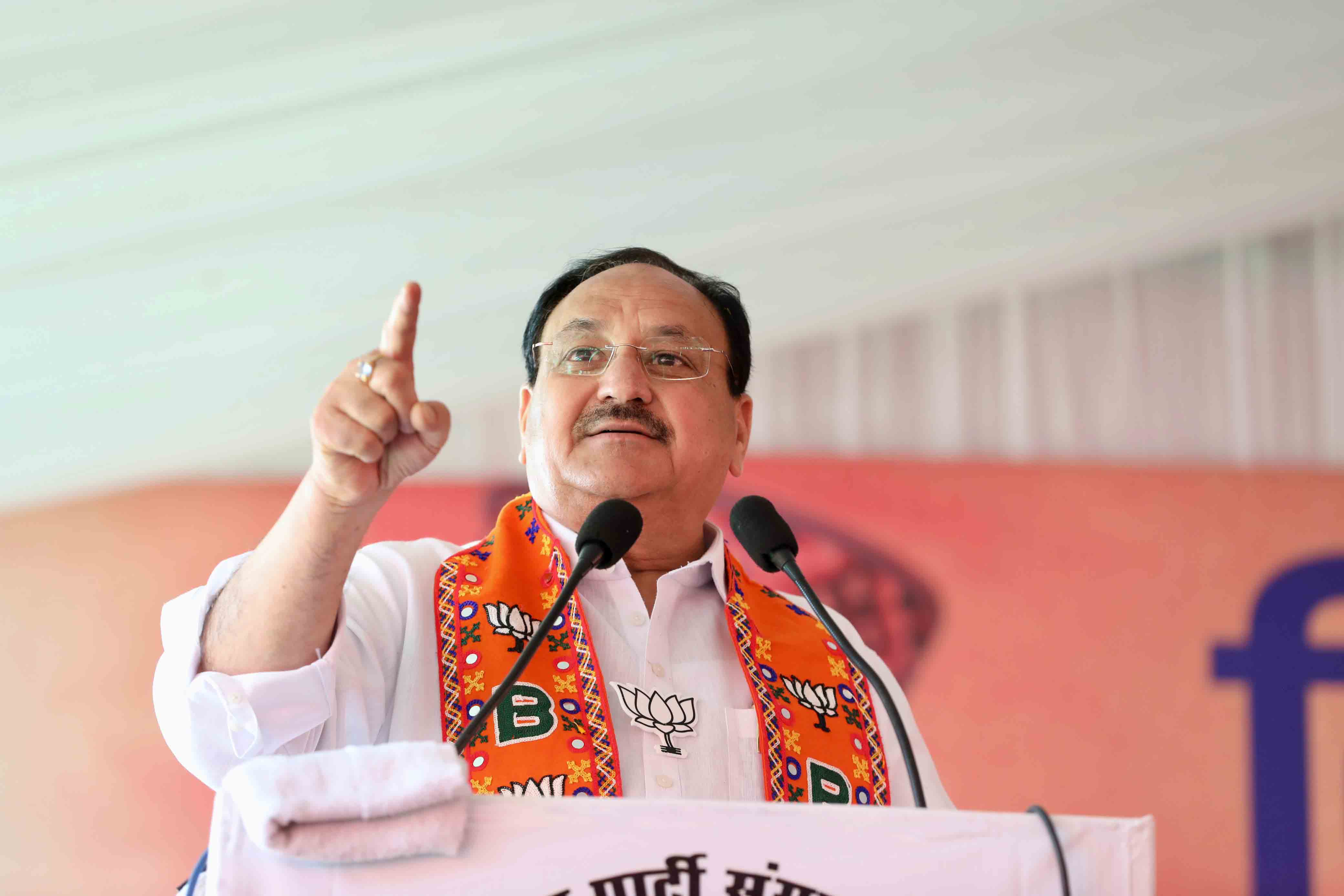 Hon'ble BJP National President Shri J.P. Nadda addressing a public rally in Kangra (Himachal Pradesh)