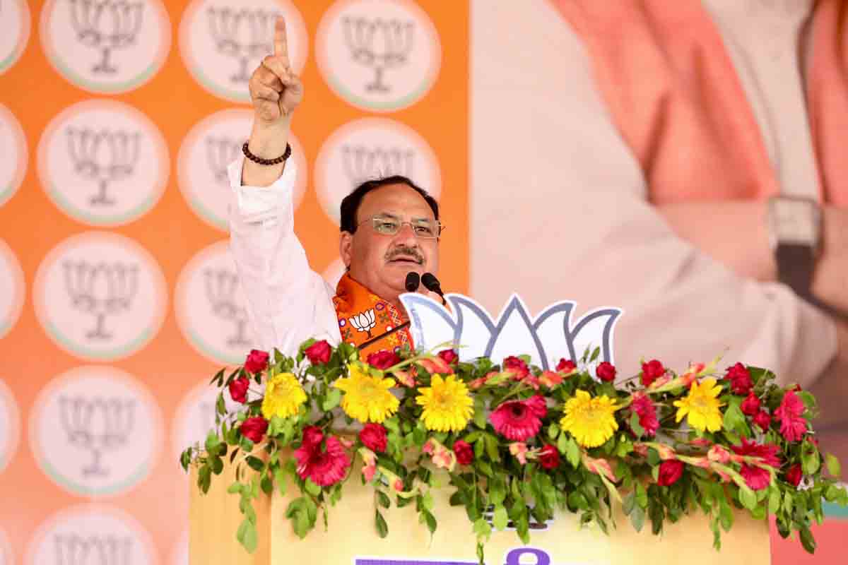 Hon'ble BJP National President Shri J.P. Nadda addressing a public rally in Sarath, Deoghar (Jharkhand)