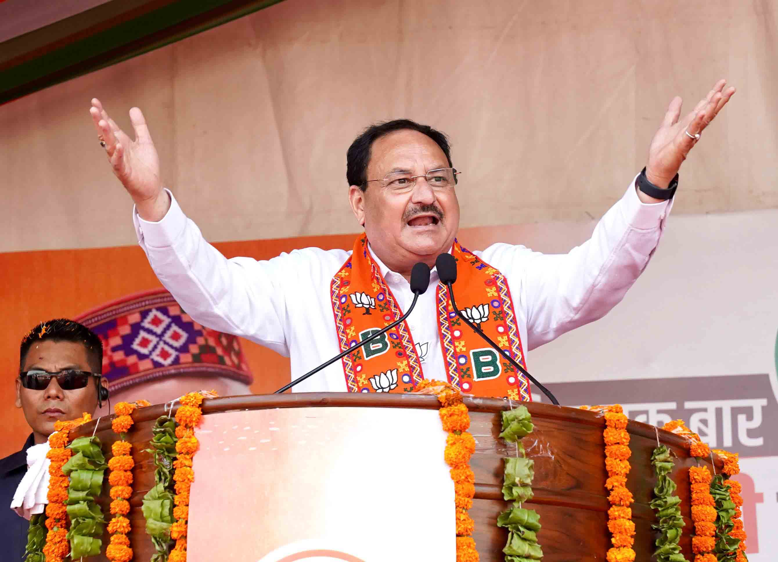 Hon'ble BJP National President Shri J.P. Nadda addressing a public rally in Solan (Himachal Pradesh)