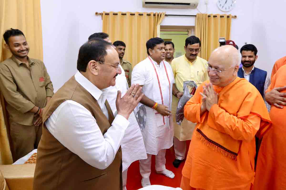 J.P. Nadda blessed to experience the divine atmosphere of Belur Math and seek the blessings of Maa Durga in Kolkata (West Bengal)