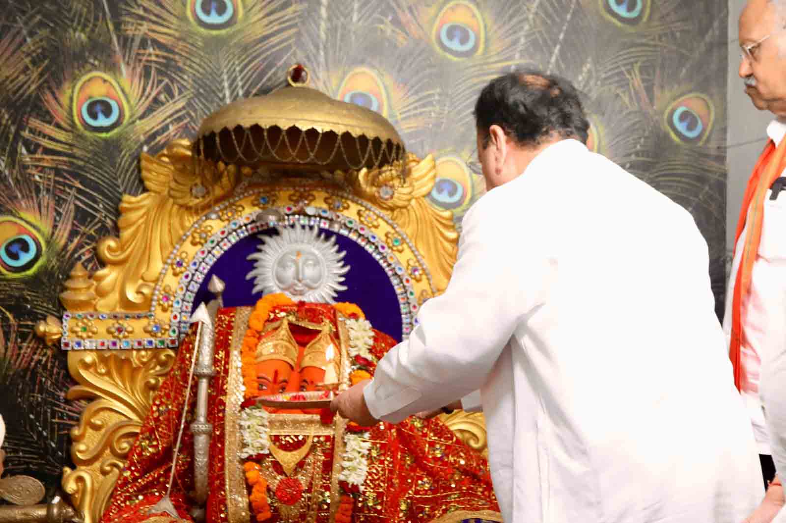 Hon'ble BJP National President Shri J.P. Nadda offered prayers at Kaushalya Mata Mandir Chandkhurai (Chhattisgarh)