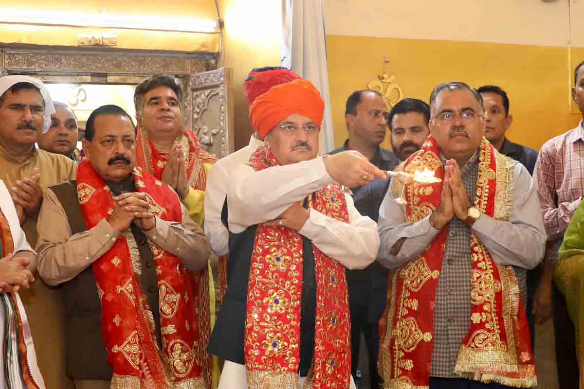 Hon'ble BJP National President Shri J.P. Nadda offered prayers at Raghunath Temple, Jammu City, Jammu (J&K)