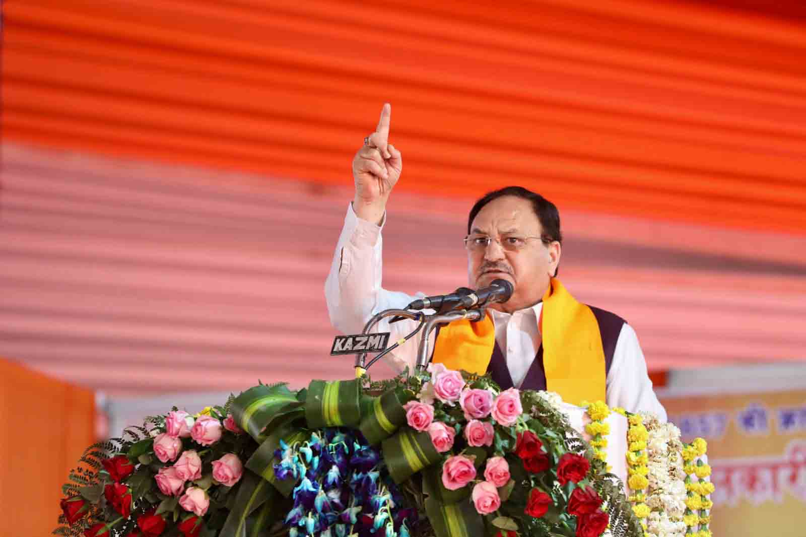 Hon'ble BJP National President Shri J.P. Nadda while addressing "Anusoochit Jaati Maha Sammelan" in Agra (Uttar Pradesh)