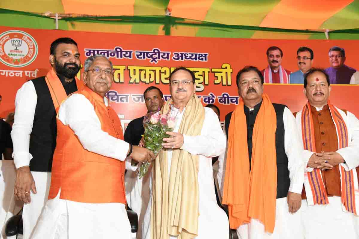 Hon'ble BJP National President Shri J.P. Nadda while addressing Sadasyata Abhiyan Karyakram in Patna (Bihar)