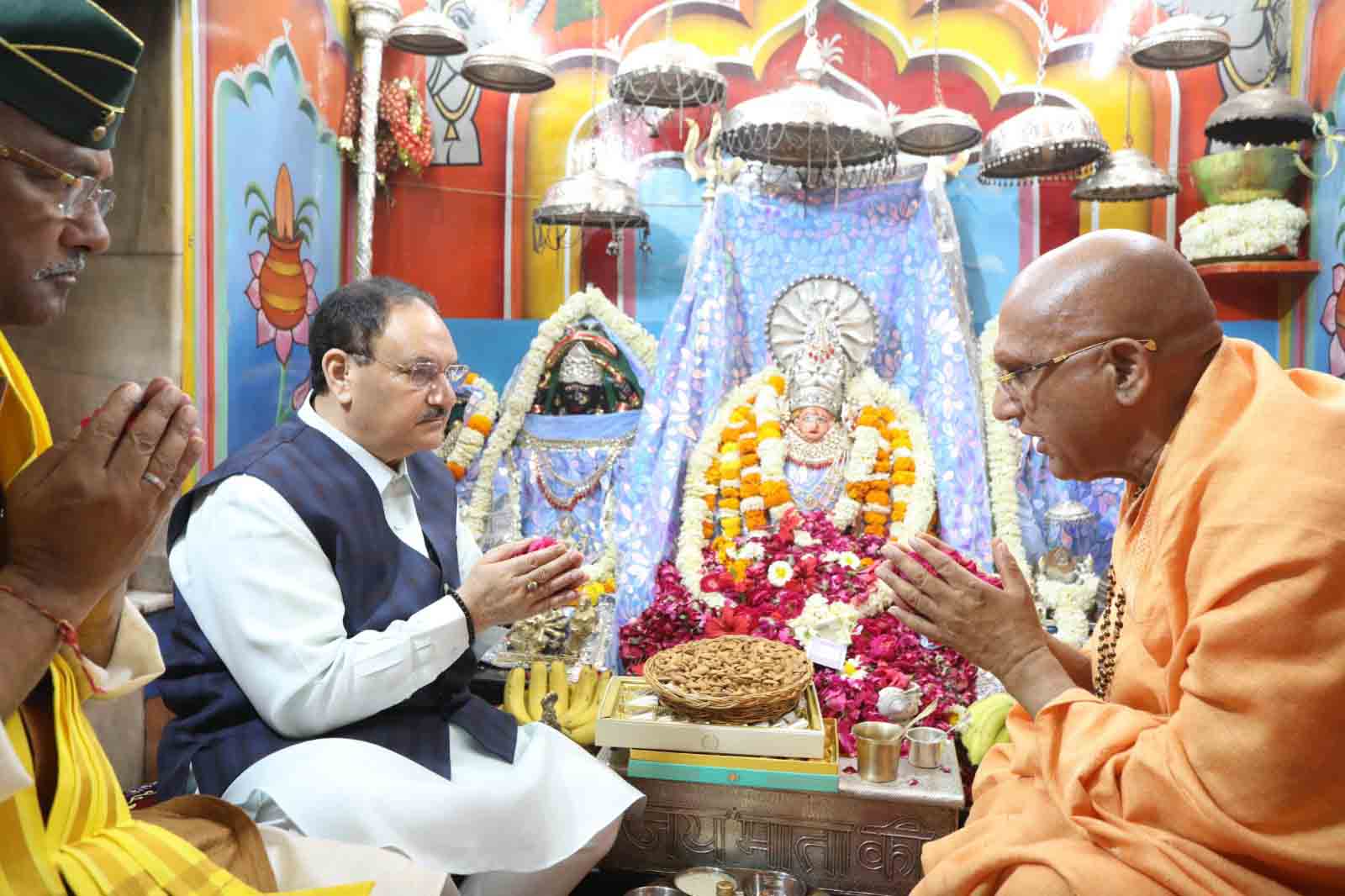 Hon'ble BJP National President Shri J.P. Nadda while addressing Sant Ashirwad Samaroh at Maya Devi Mandir, Haridwar (Uttrakhand)