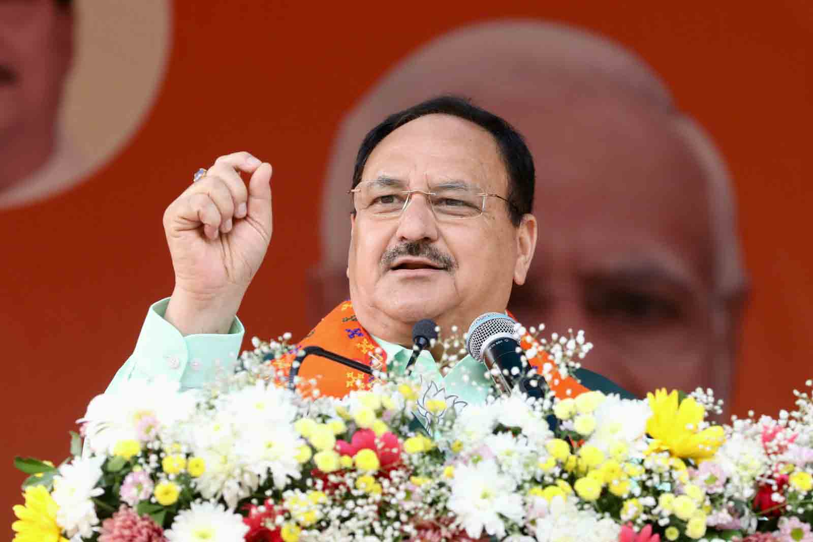 Hon'ble BJP National President Shri J.P. Nadda while addressing a public rally in Itanagar (Arunachal Pradesh)