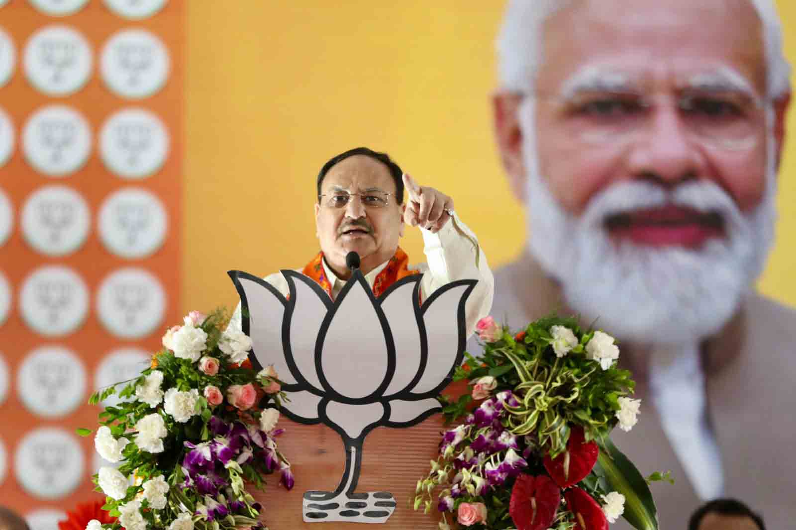 Hon'ble BJP National President Shri J.P. Nadda while addressing a public rally in Vidhisha (Madhya Pradesh)