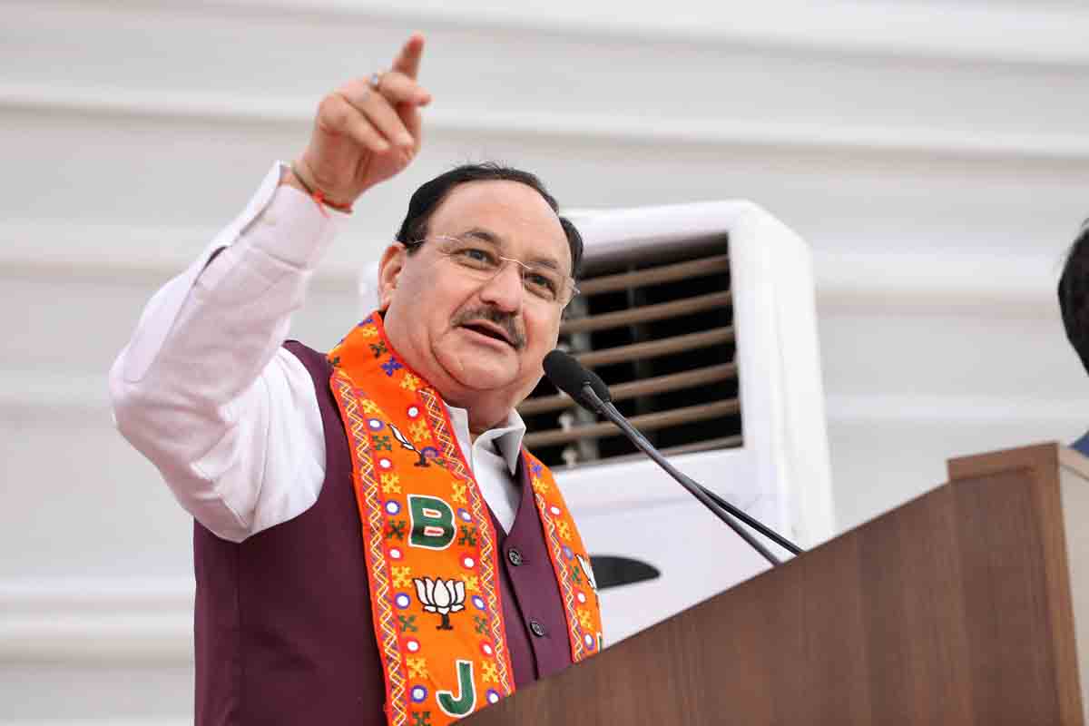 Hon'ble BJP National President Shri J.P. Nadda while inaugurating Sirmaur District Office & Unveiling Dehra Office plaque in Himachal Pradesh