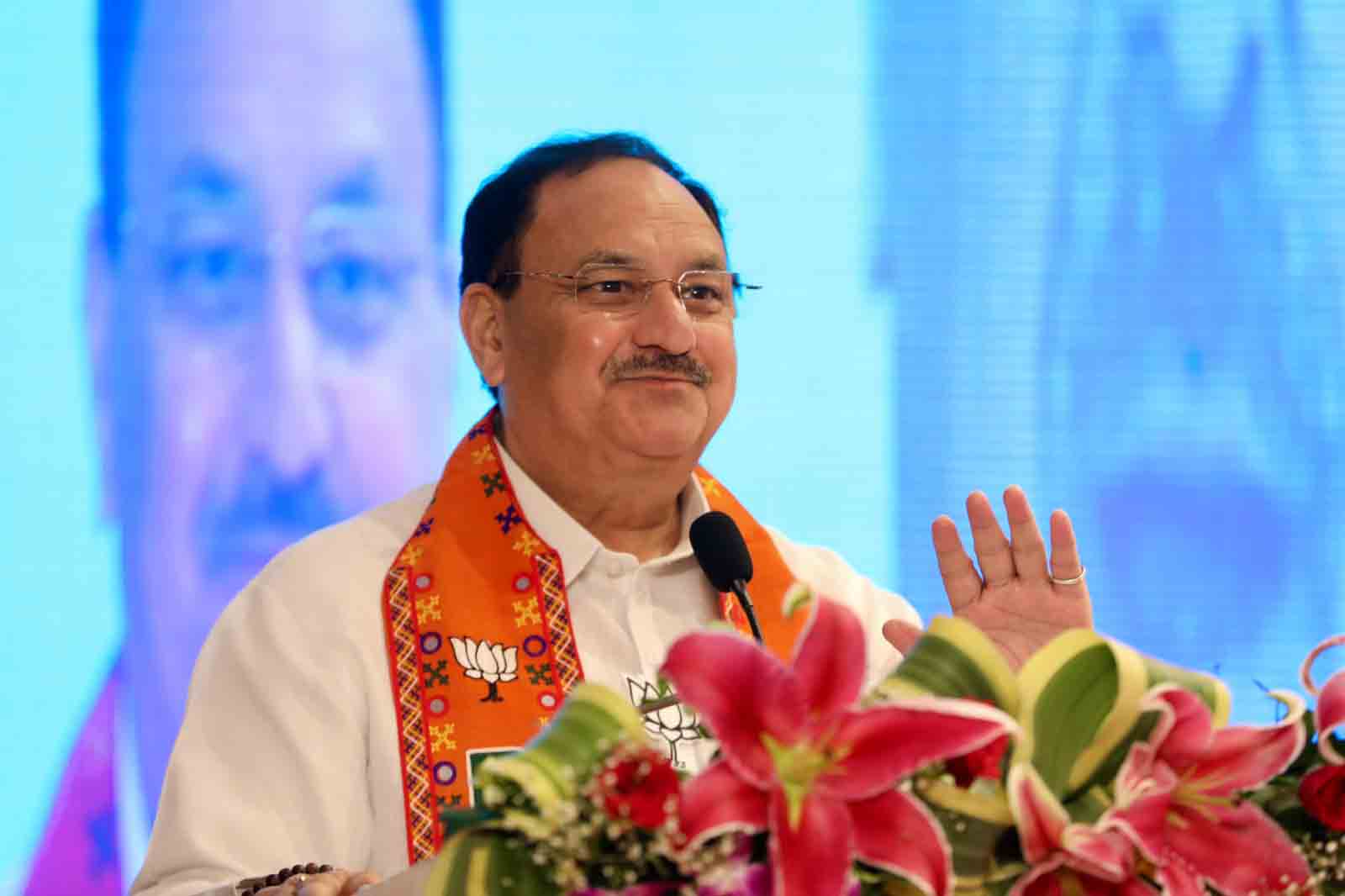 Hon'ble BJP National President Shri J.P. Nadda while launching Sankalp Patra of BJP for Odisha Assembly Election 2024 in Bhubneshwar (Odisha)