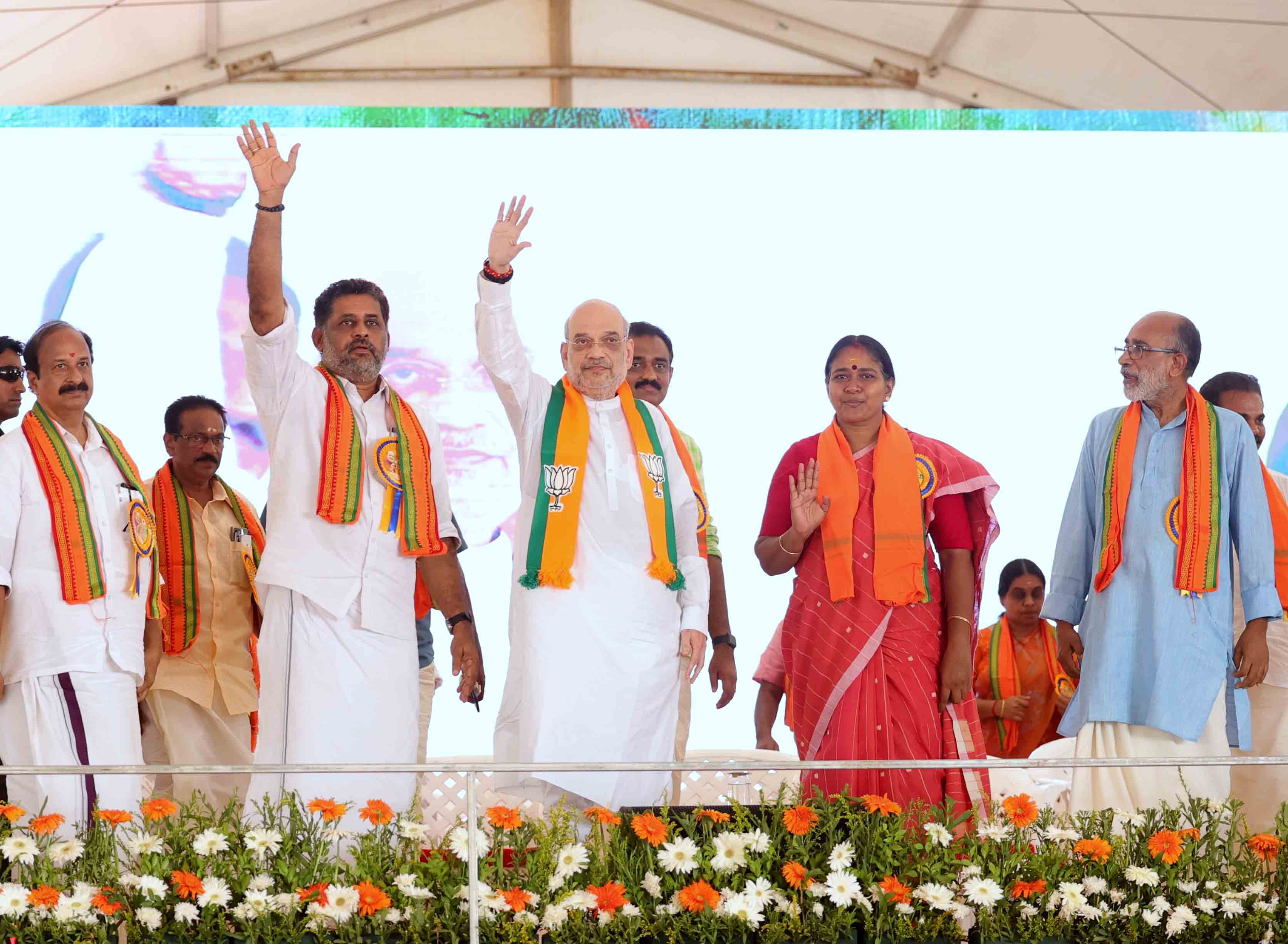 Hon'ble Home Minister & Minister of Cooperation Shri Amit Shah addressing a public rally in Alappuzha (Kerala)