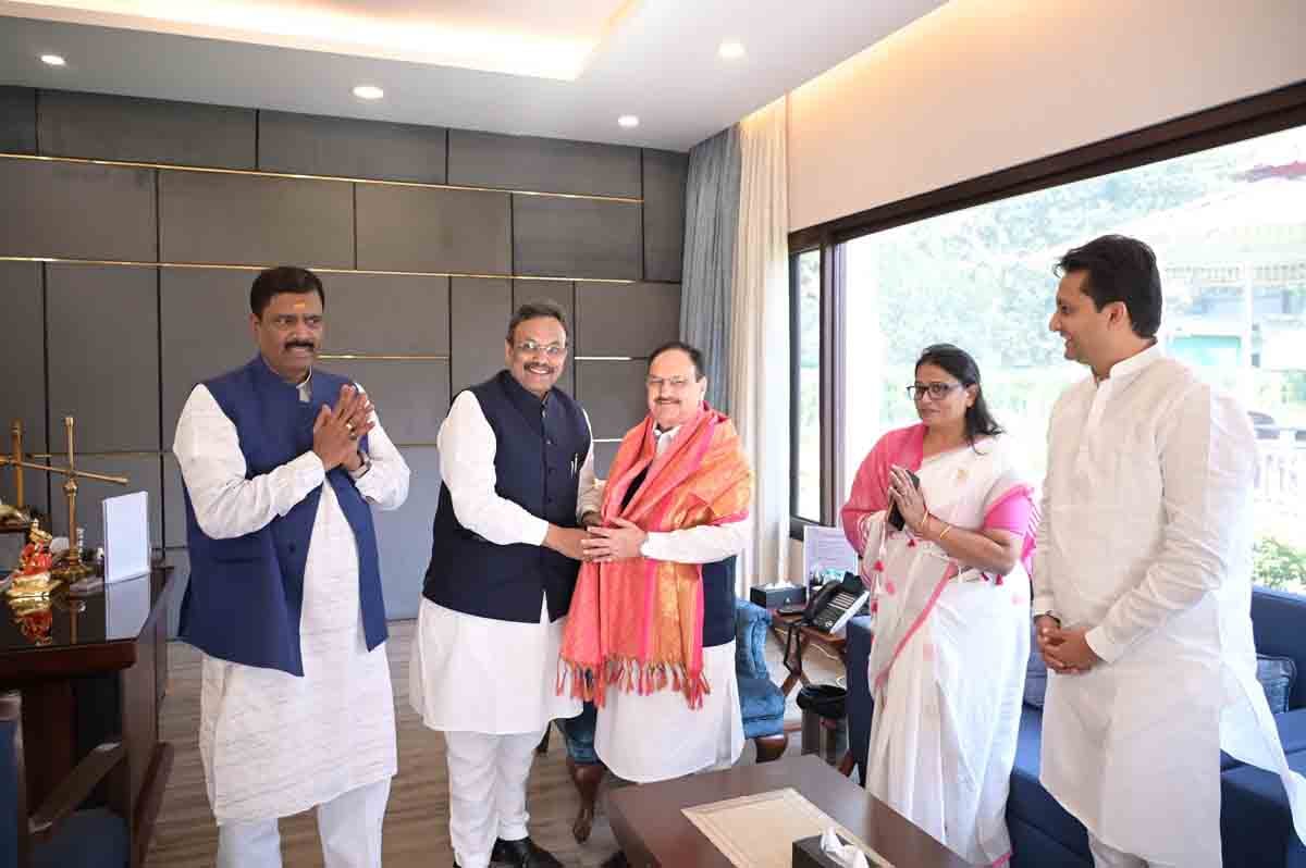 Hon'ble President Sh JP Nadda took active membership of the BJP in New Delhi in presence of National VP Smt. Rekha Verma, National GS Sh Vinod Tawde, National Secretary Sh Arvind Menon & Sh Rituraj Sinha.