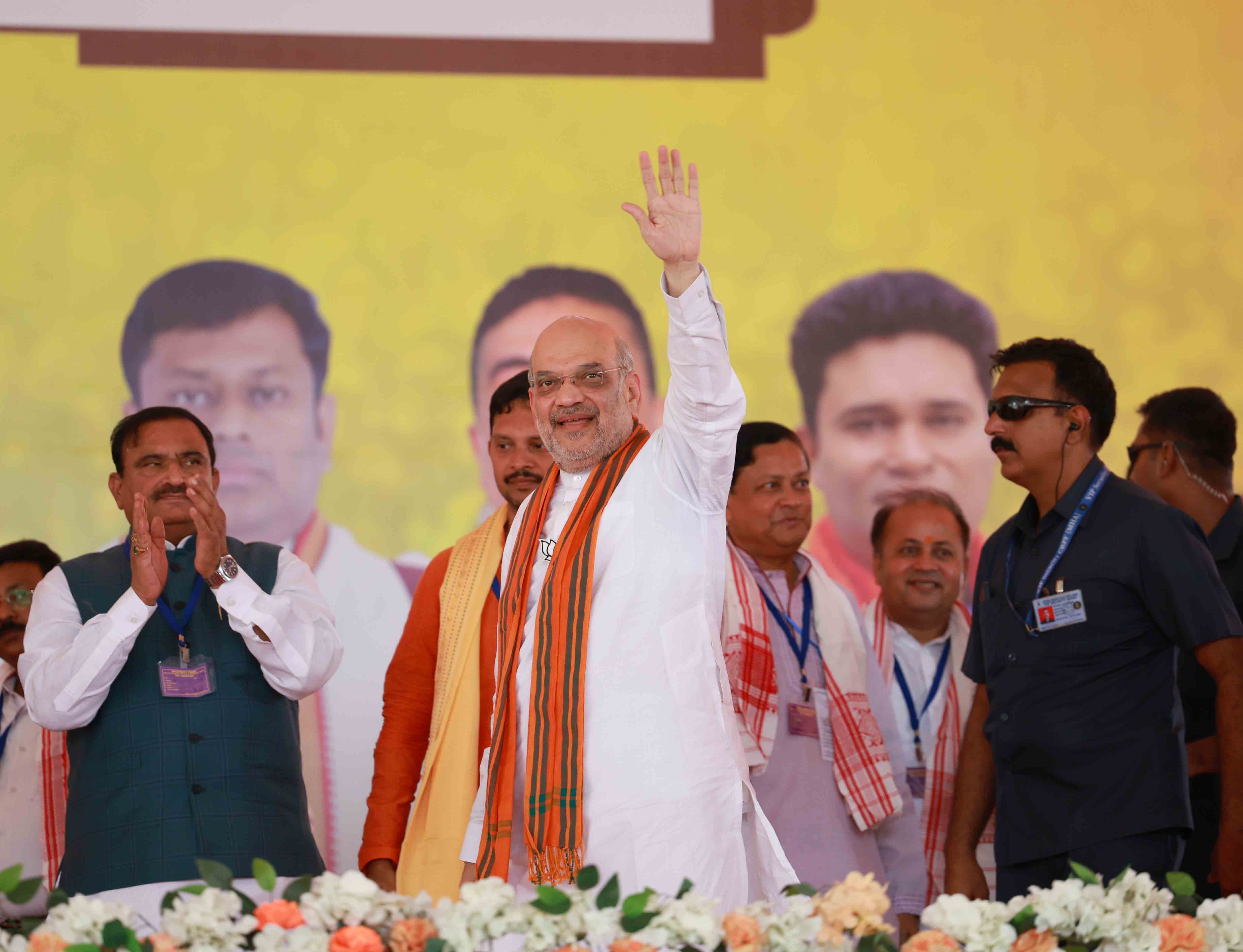 Hon'ble Union Home Minister & Minister of Cooperation Shri Amit Shah while addressing a public rally in Hooghly (West Bengal)