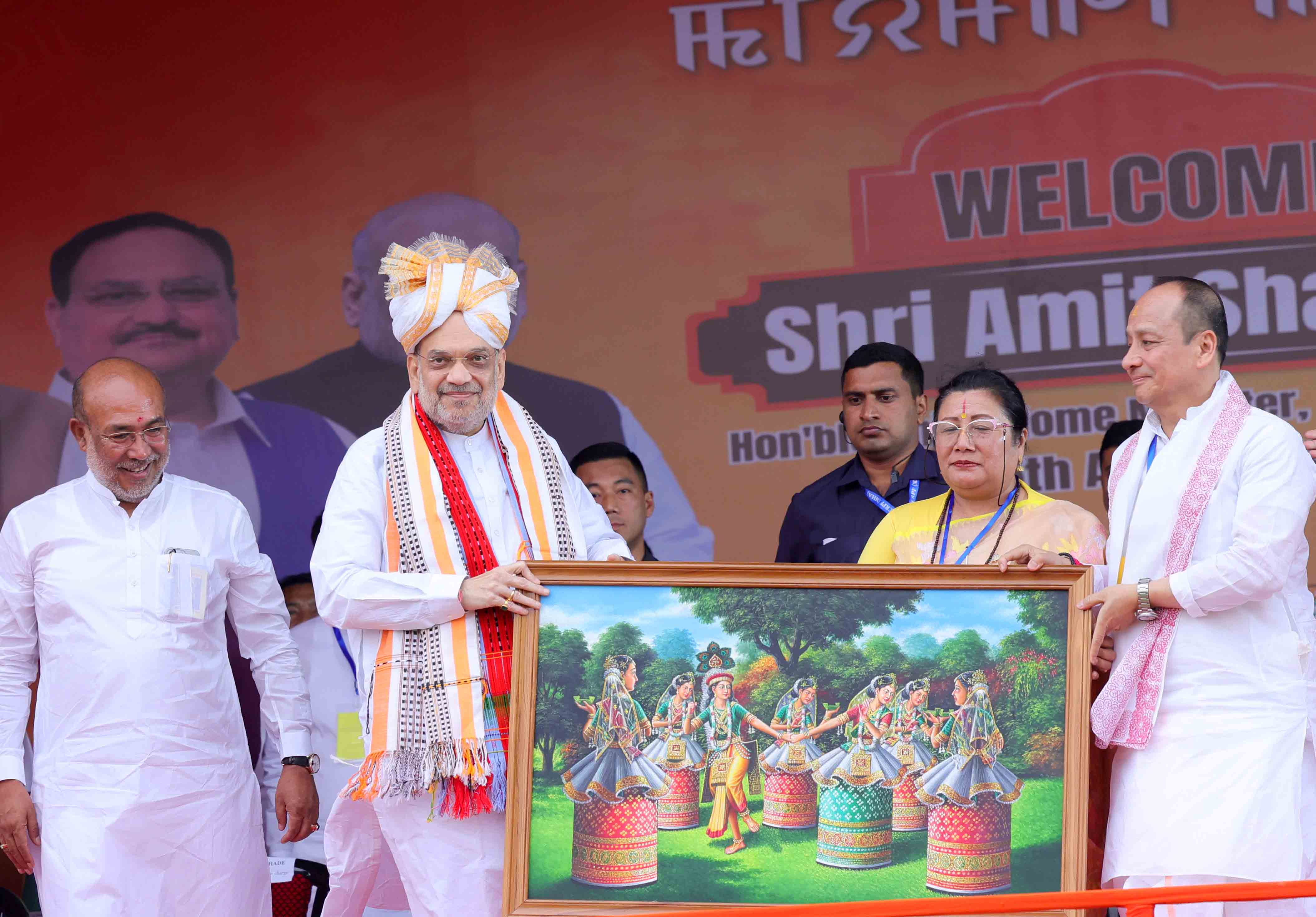 Hon'ble Union Home Minister & Minister of Cooperation Shri Amit Shah while addressing a public rally in Imphal (Manipur)