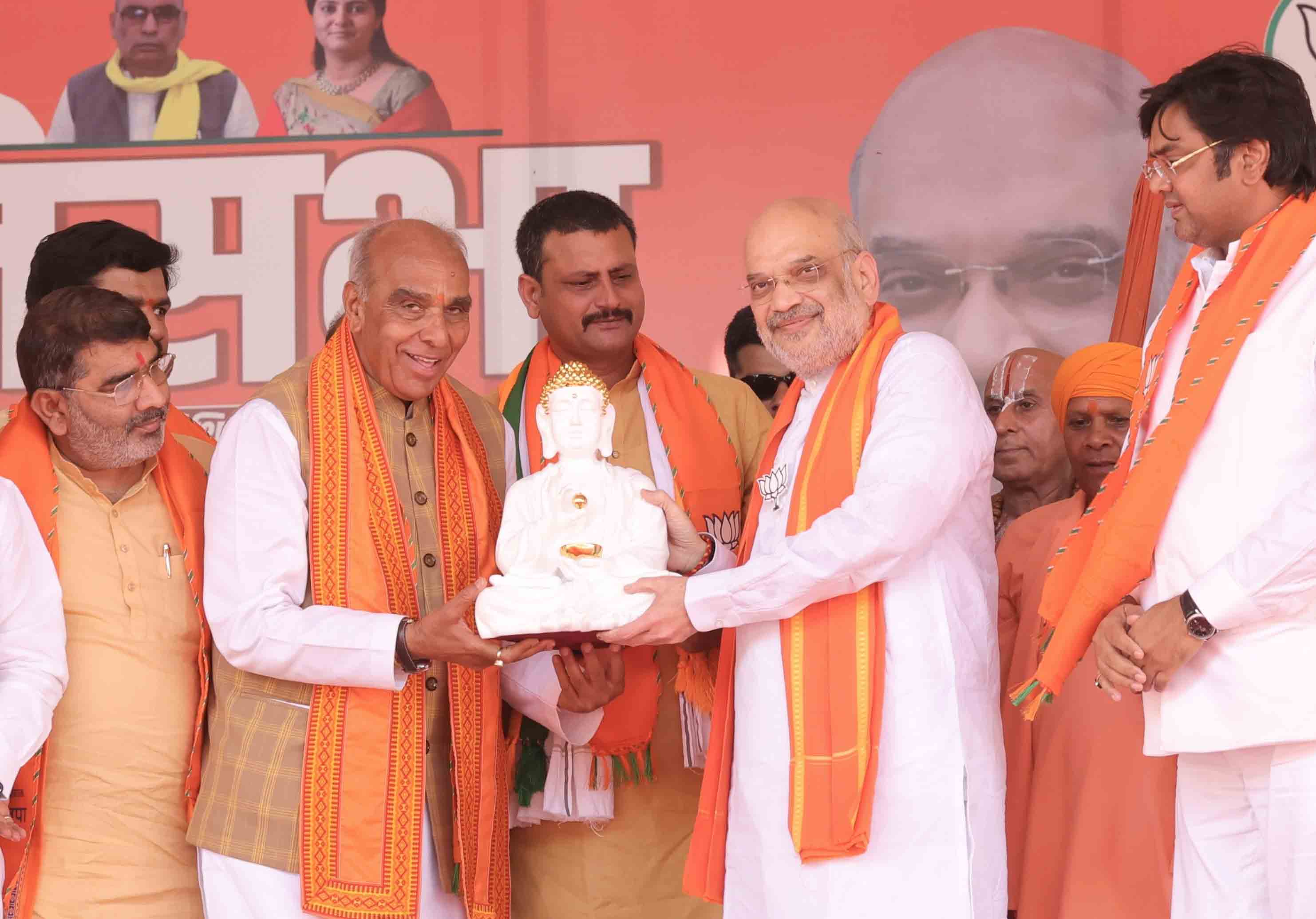 Hon'ble Union Home Minister and Minister of Cooperation Shri Amit Shah addressing a public rally at BSA Ground, Naugarh, Siddharth Nagar (Uttar Pradesh)