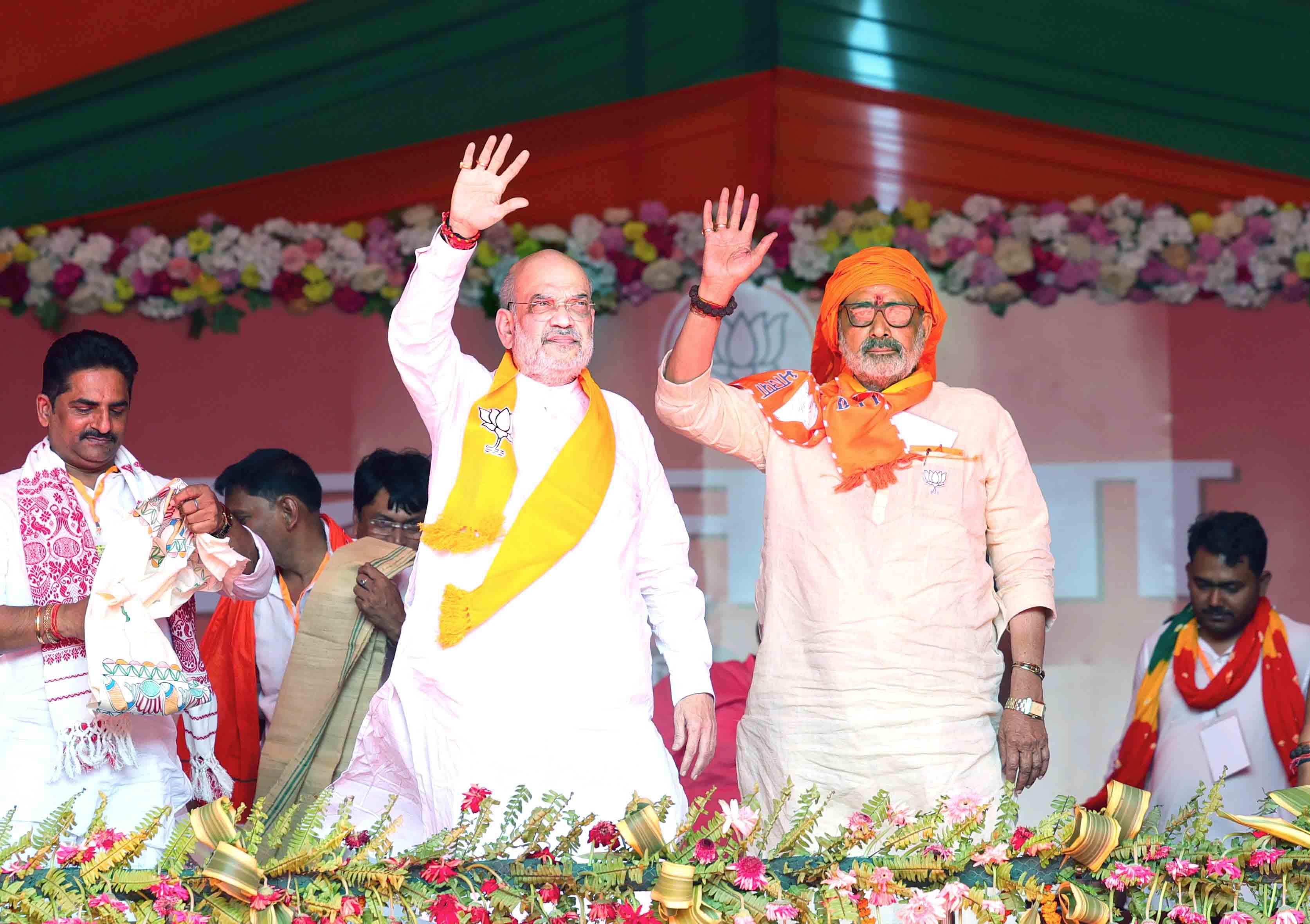 Hon'ble Union Home Minister and Minister of Cooperation Shri Amit Shah addressing a public rally at GD College, Begusarai (Bihar)