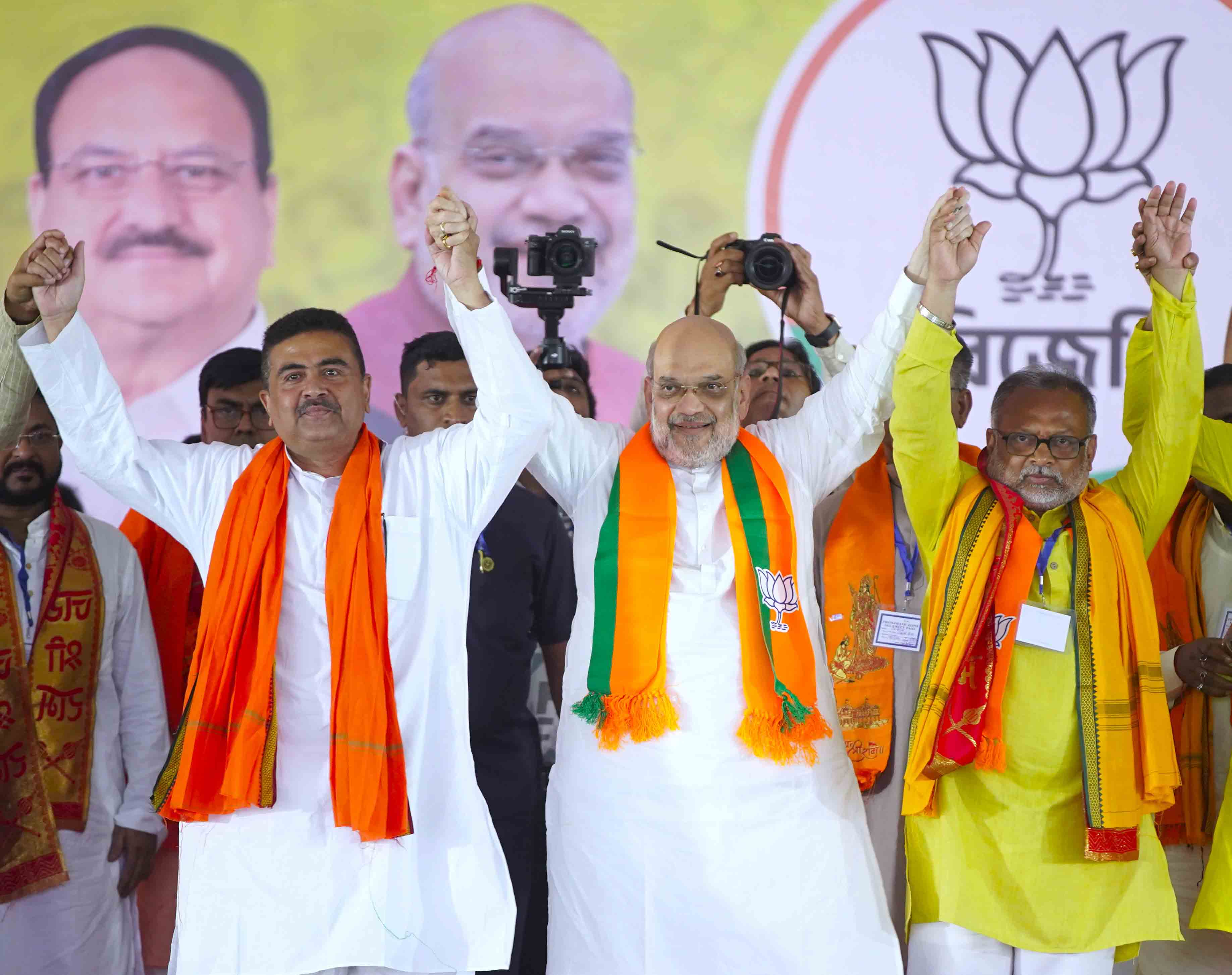 Hon'ble Union Home Minister and Minister of Cooperation Shri Amit Shah addressing a public rally in Birbhum (West Bengal)