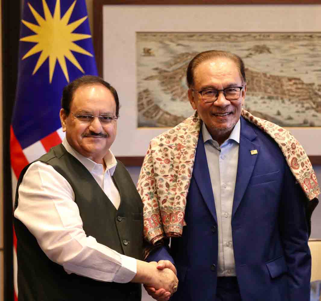 Hon’ble BJP National President & Union Minister Shri Jagat Prakash Nadda met Hon’ble Prime Minister of Malaysia H.E Dato’ Seri Anwar Bin Ibrahim