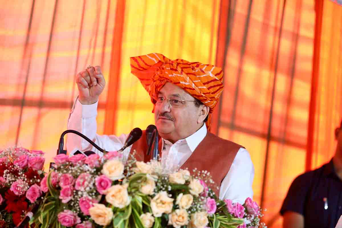 Hon’ble BJP National President Shri J.P. Nadda while addressing “Karyakarta Sammelan” in Rohtak (Haryana)