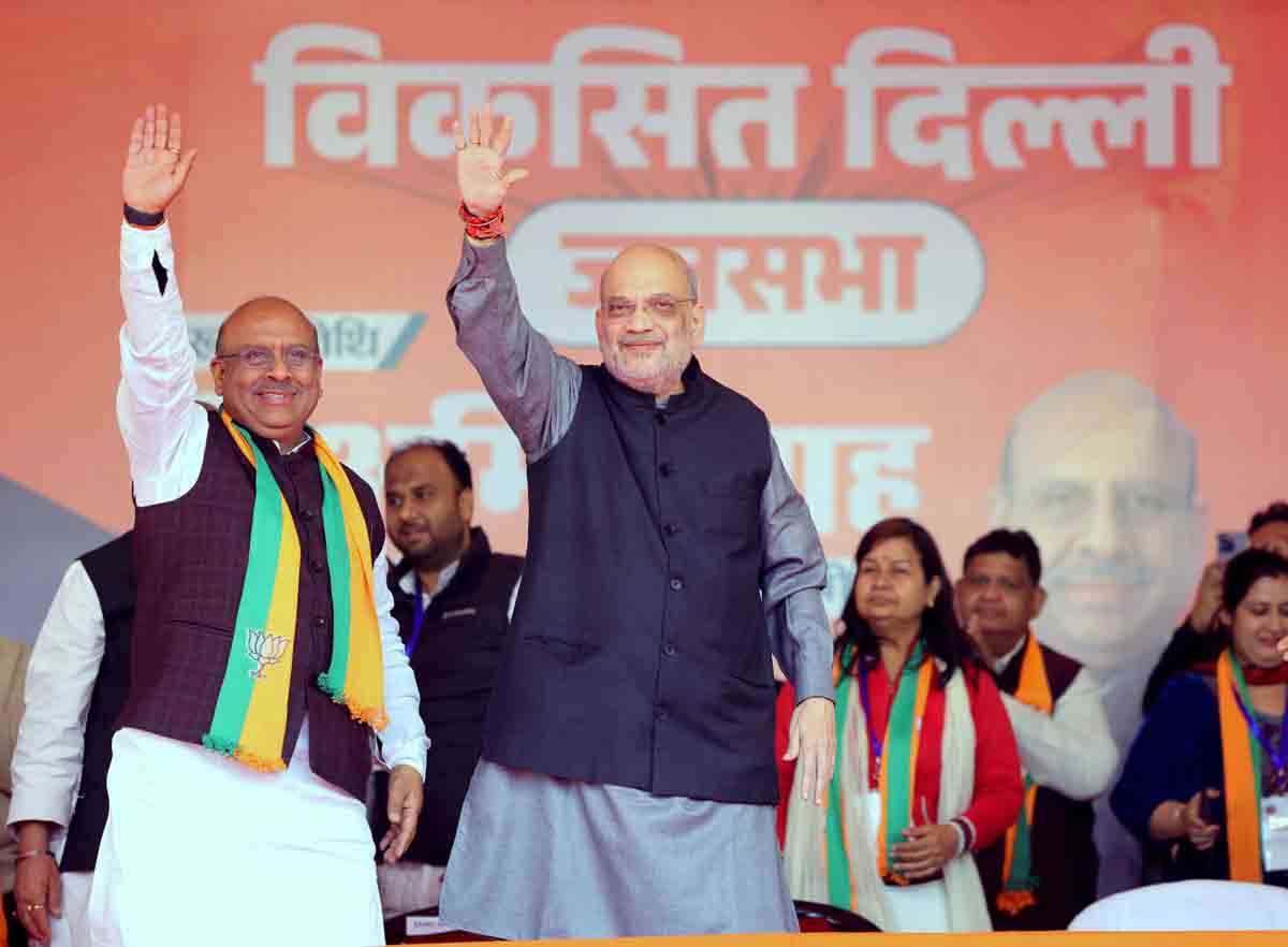 Hon’ble Union Home Minister & Minister of Cooperation Shri Amit Shah while addressing public meetings in Rohini, Wazirpur & Delhi