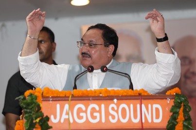 BJP Working President Shri J.P. Nadda addressing Booth Presidents Sammelan & inaugurating 5 Distt BJP Offices at Lord Venkateshwara Wedding Point, Dehradun (Uttarakhand).